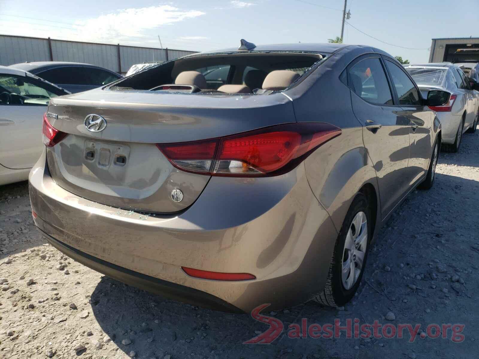 5NPDH4AE9GH784543 2016 HYUNDAI ELANTRA