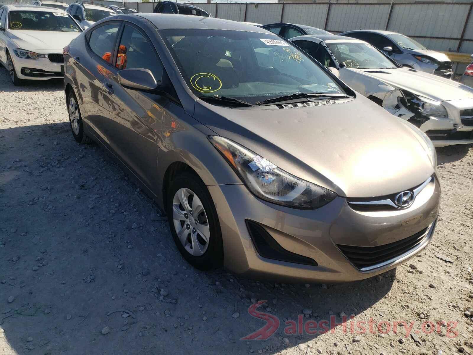 5NPDH4AE9GH784543 2016 HYUNDAI ELANTRA