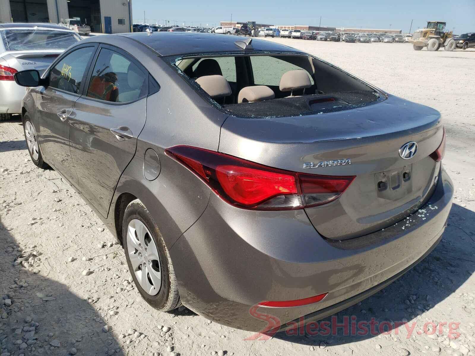 5NPDH4AE9GH784543 2016 HYUNDAI ELANTRA