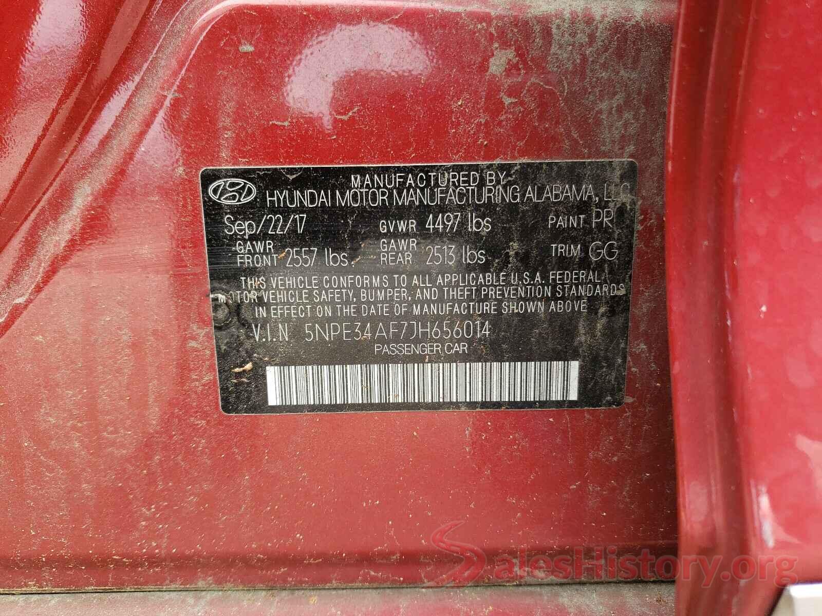 5NPE34AF7JH656014 2018 HYUNDAI SONATA