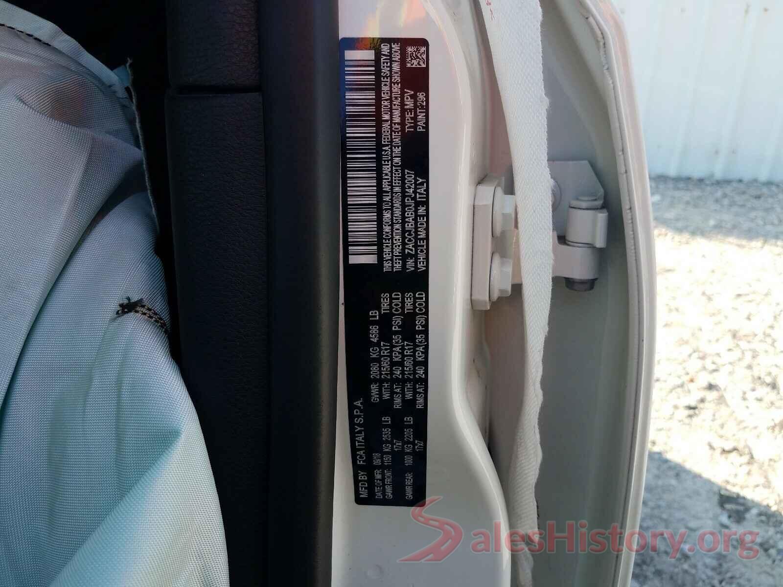 ZACCJBAB0JPJ42007 2018 JEEP RENEGADE