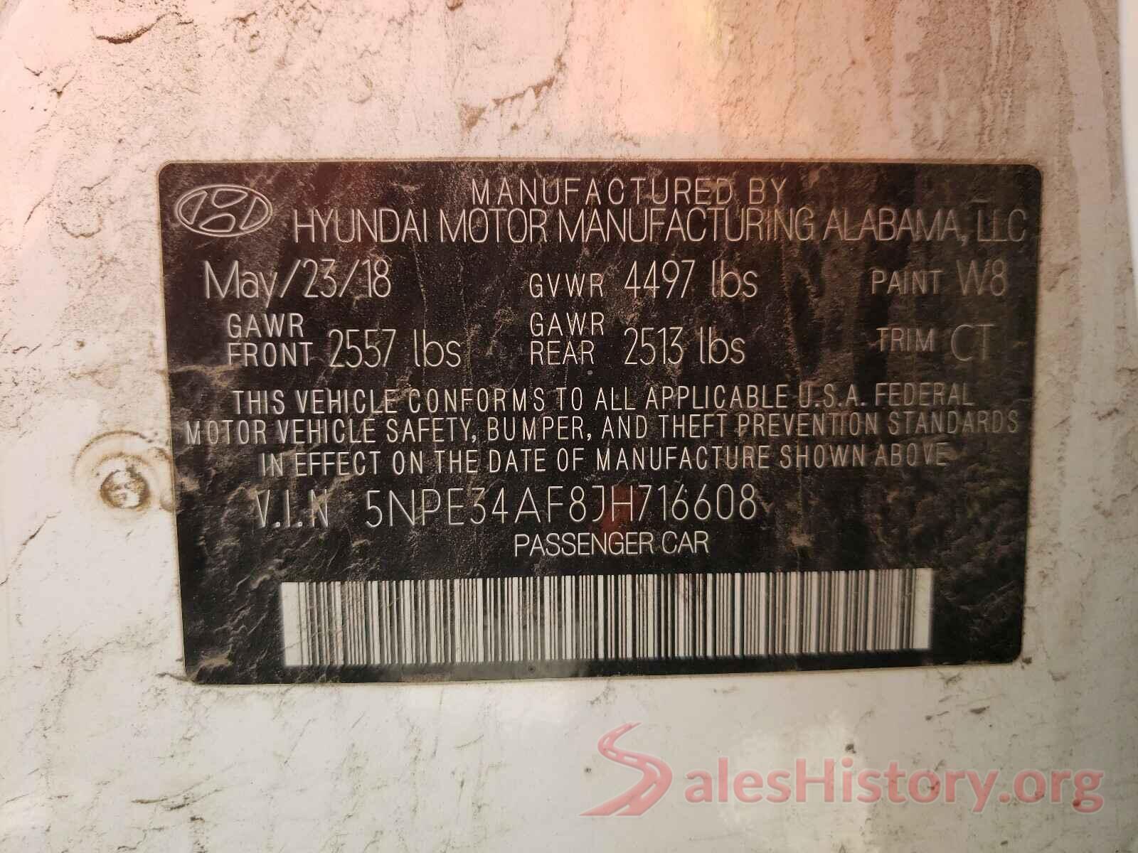 5NPE34AF8JH716608 2018 HYUNDAI SONATA