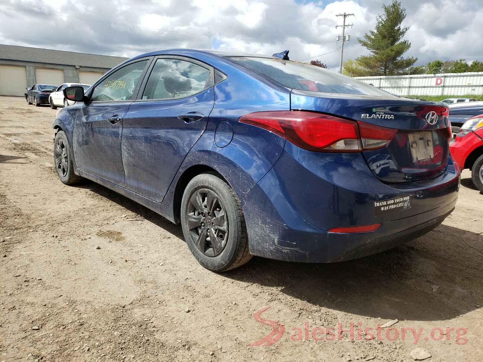 5NPDH4AE7GH793872 2016 HYUNDAI ELANTRA