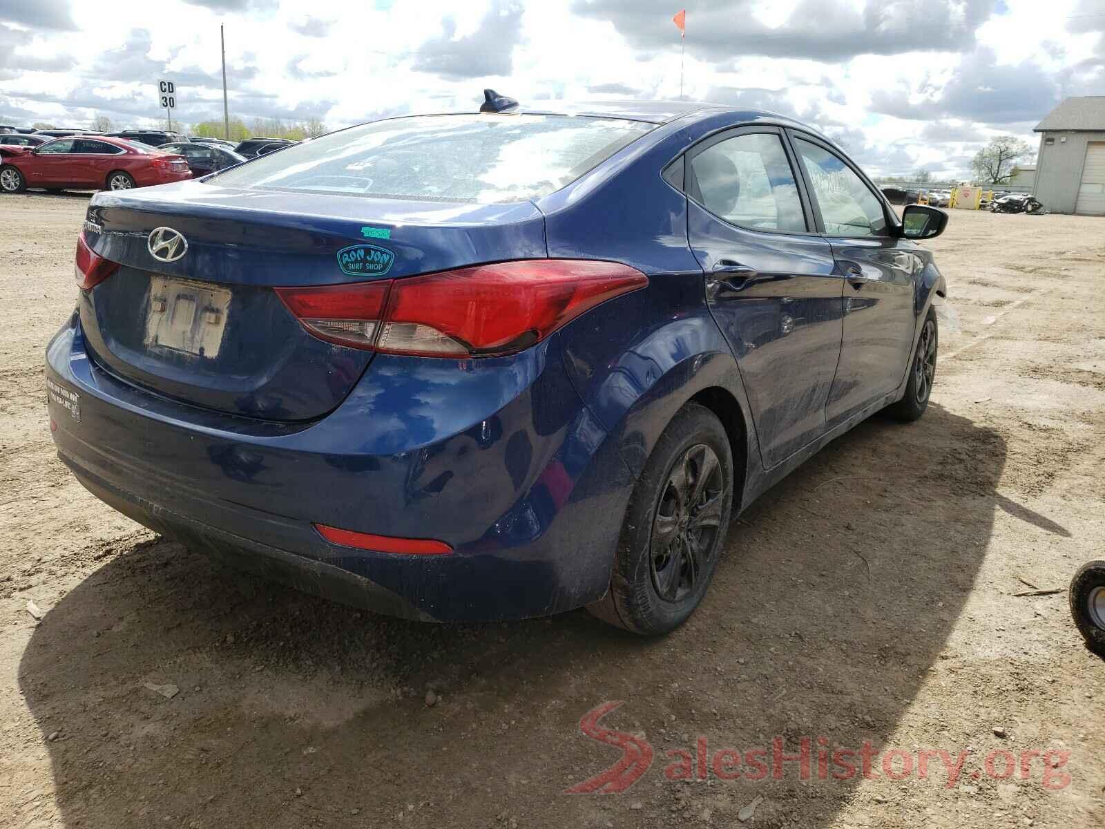 5NPDH4AE7GH793872 2016 HYUNDAI ELANTRA