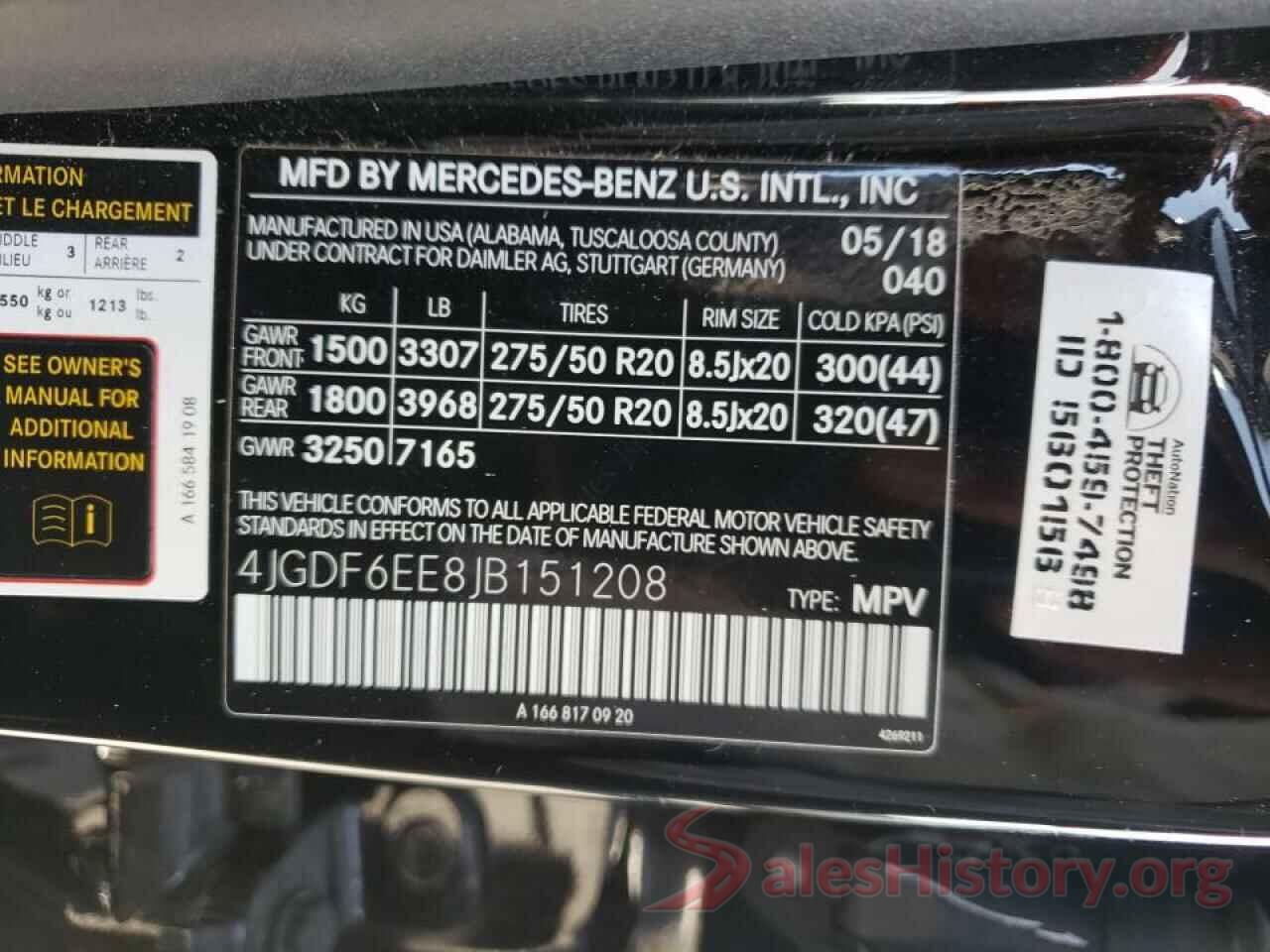 4JGDF6EE8JB151208 2018 MERCEDES-BENZ GLS-CLASS