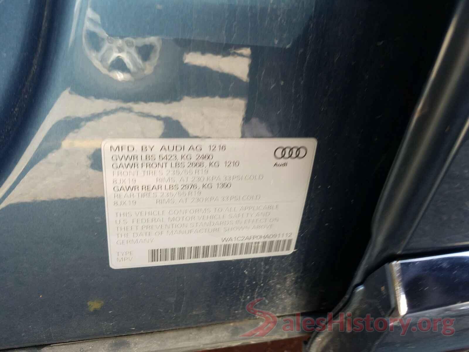 WA1C2AFP0HA091112 2017 AUDI Q5