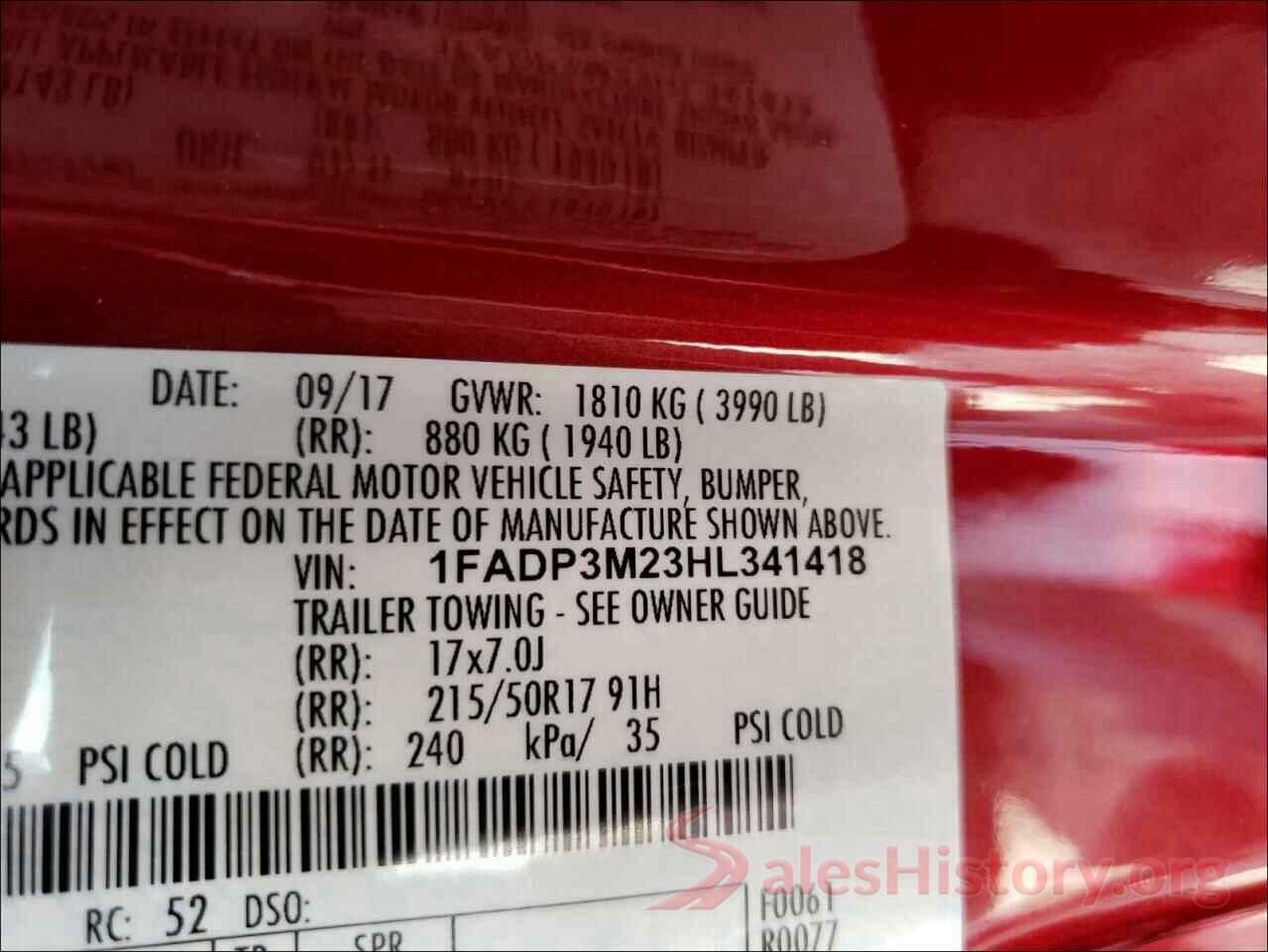 1FADP3M23HL341418 2017 FORD FOCUS