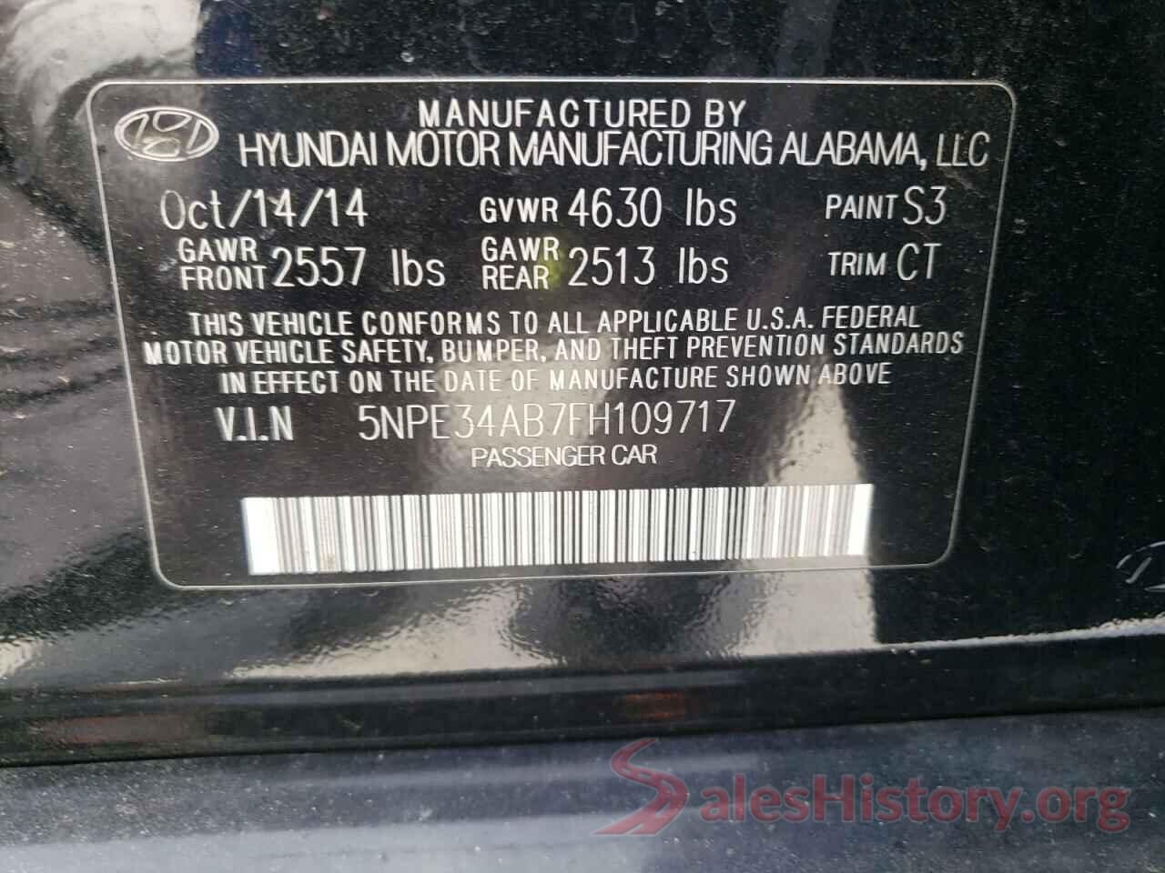 5NPE34AB7FH109717 2015 HYUNDAI SONATA