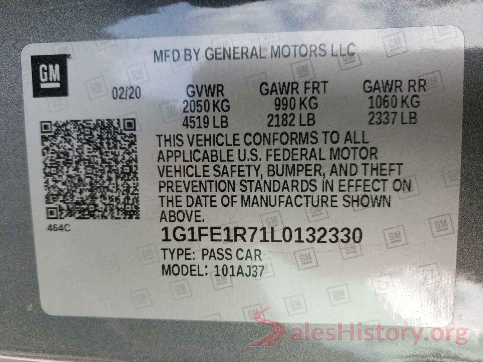 1G1FE1R71L0132330 2020 CHEVROLET CAMARO LZ