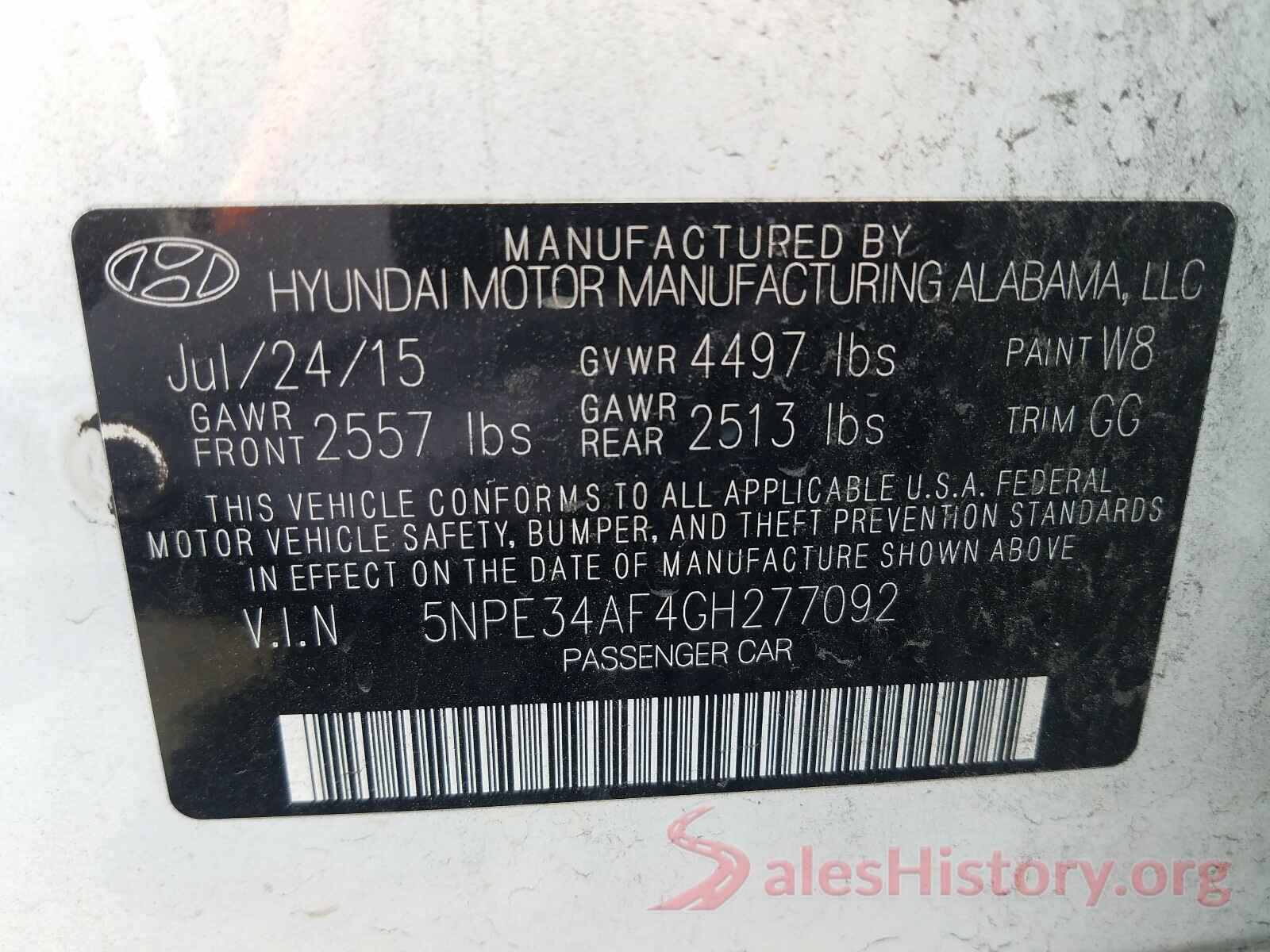 5NPE34AF4GH277092 2016 HYUNDAI SONATA