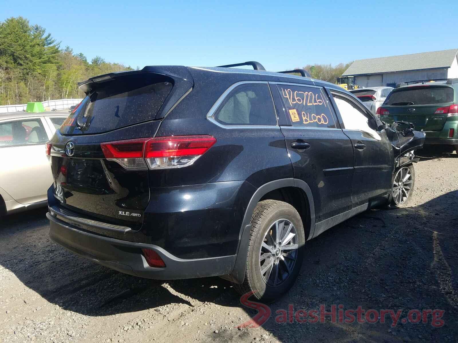 5TDJZRFH7KS576759 2019 TOYOTA HIGHLANDER