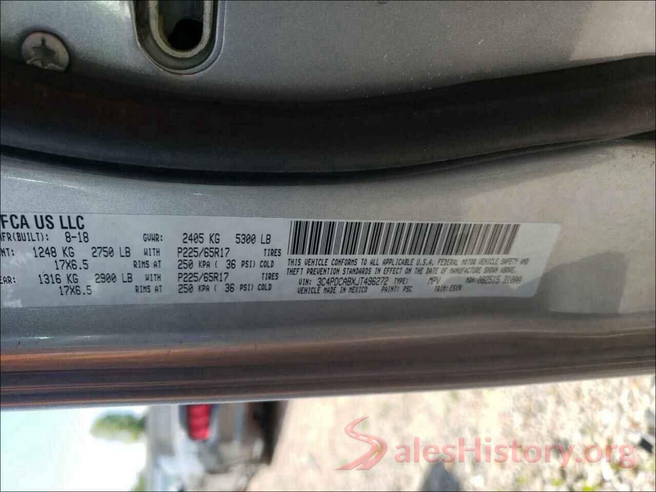 3C4PDCABXJT496272 2018 DODGE JOURNEY