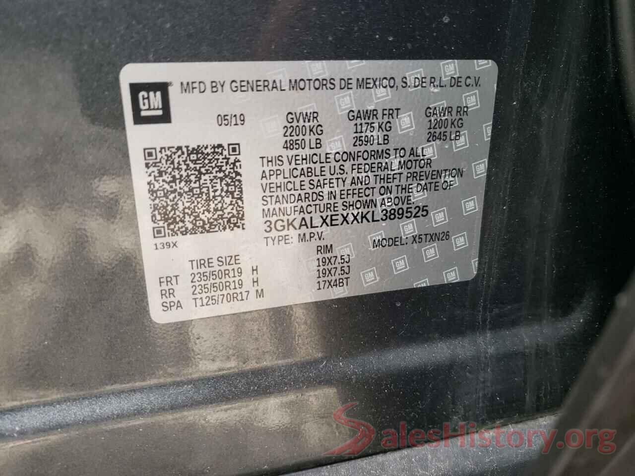 3GKALXEXXKL389525 2019 GMC TERRAIN