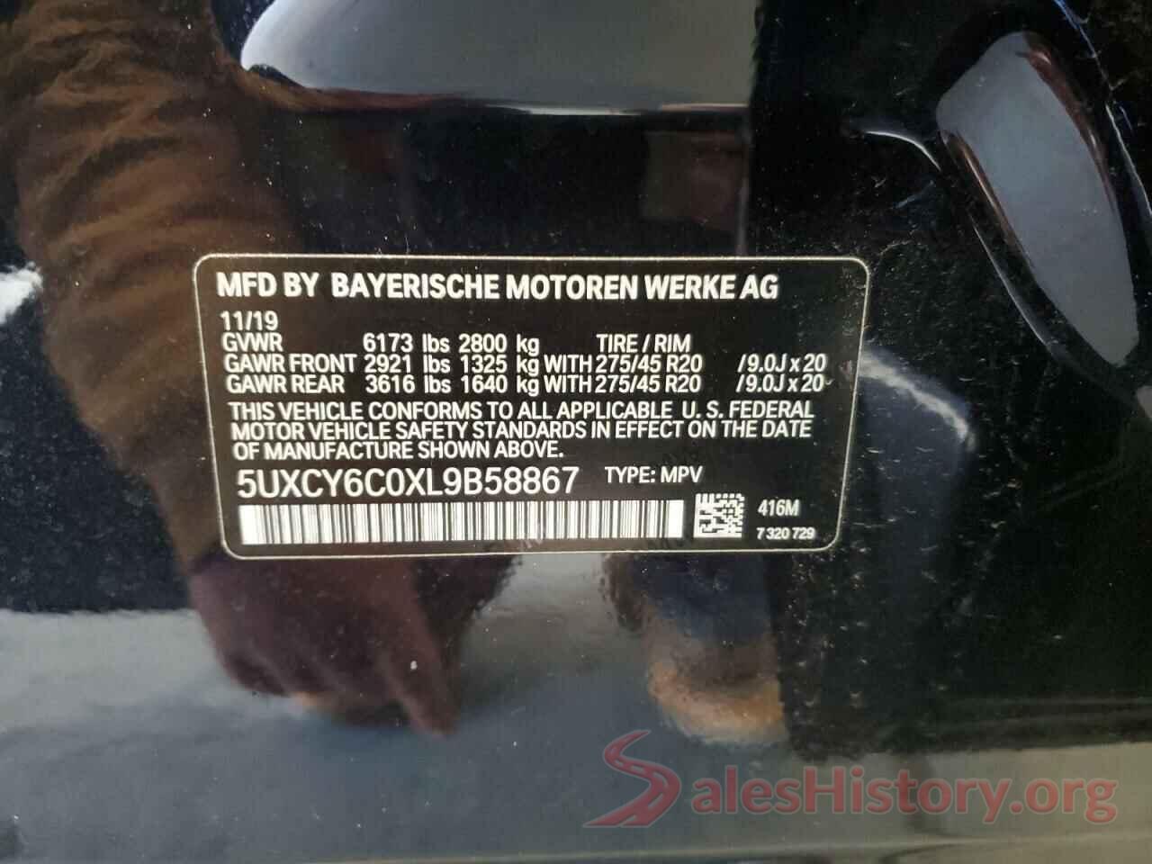 5UXCY6C0XL9B58867 2020 BMW X6