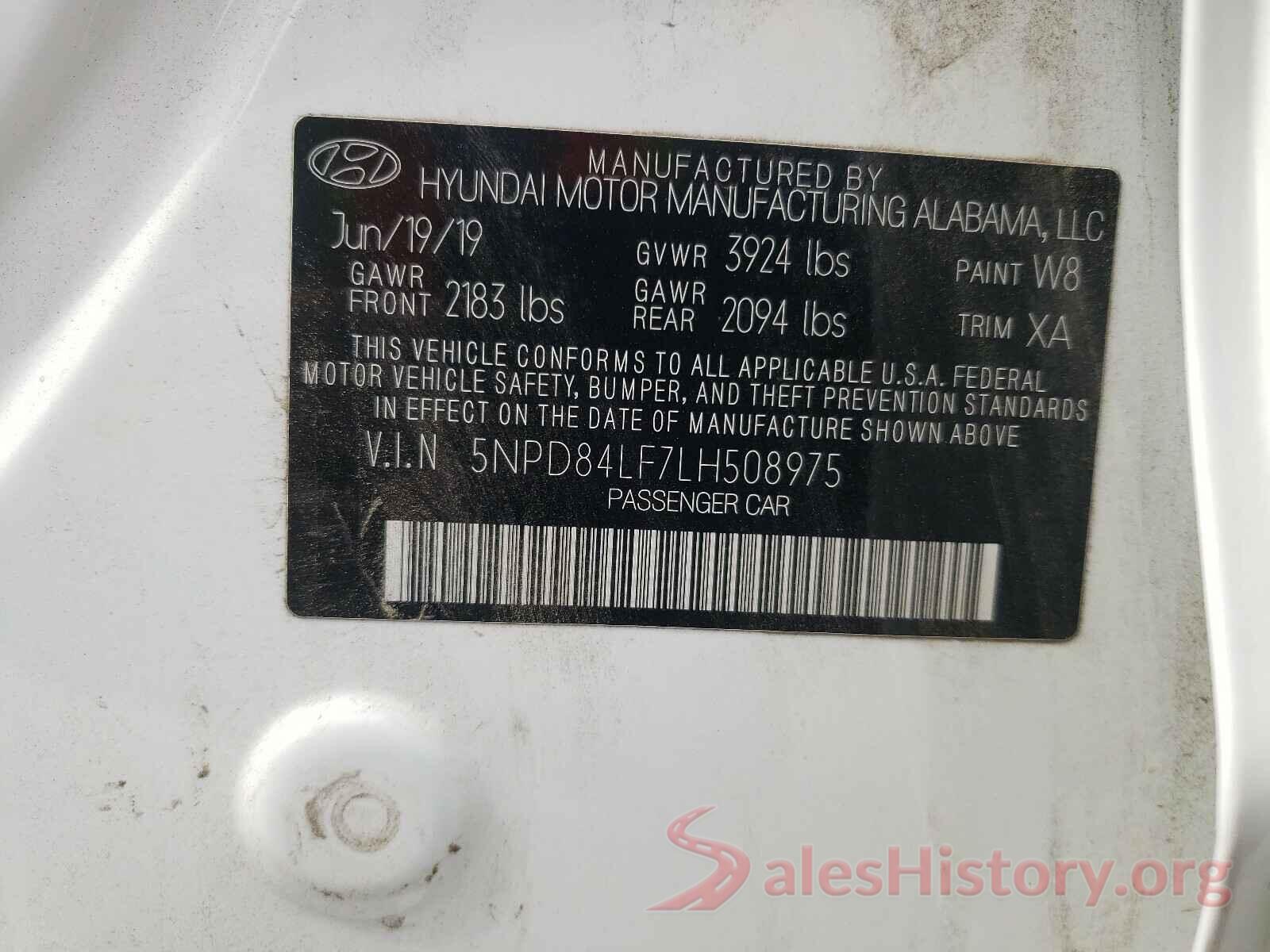 5NPD84LF7LH508975 2020 HYUNDAI ELANTRA