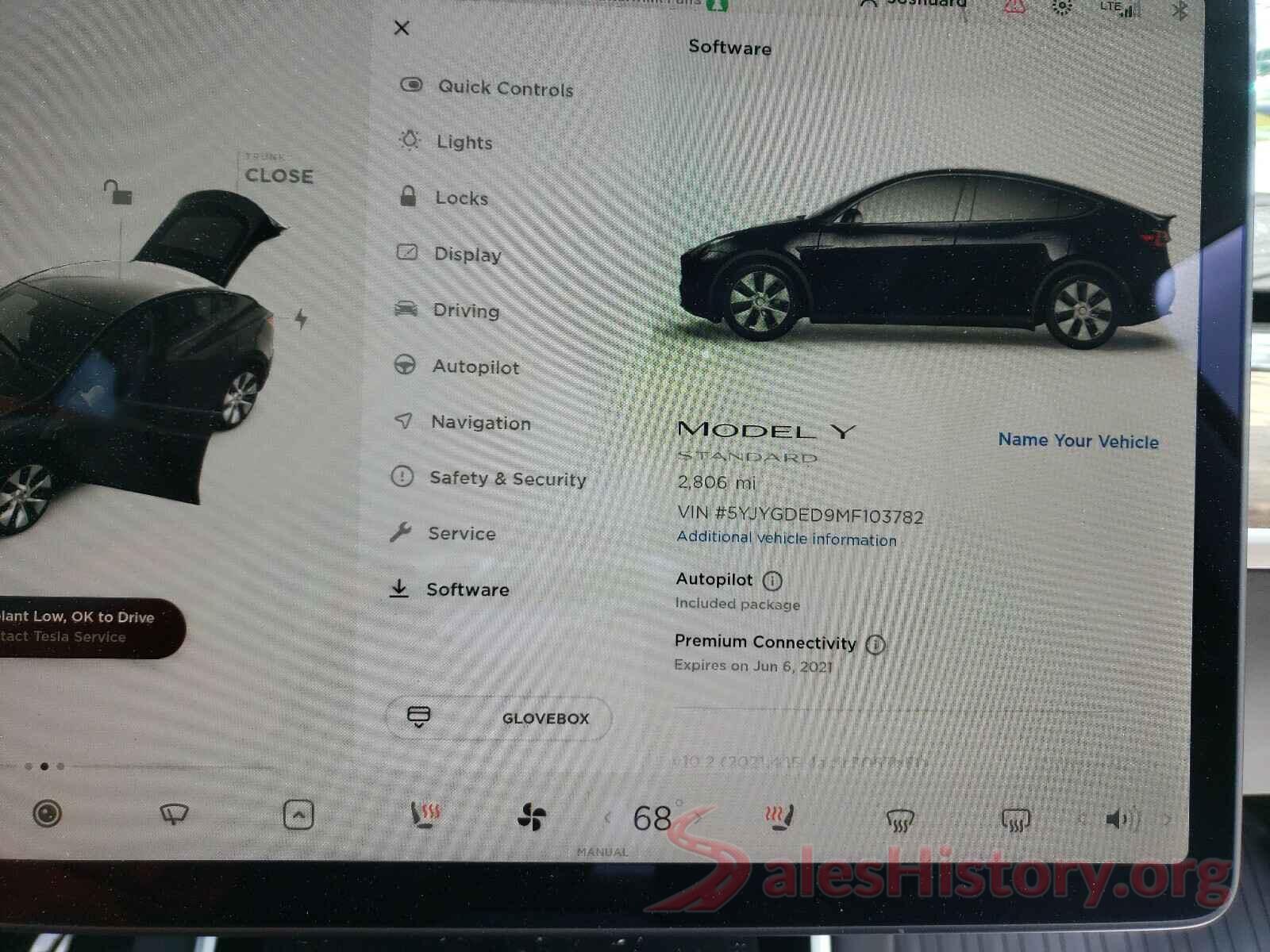 5YJYGDED9MF103782 2021 TESLA MODEL Y