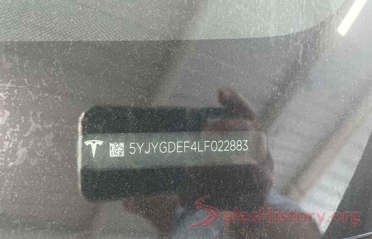 5YJYGDEF4LF022883 2020 TESLA MODEL Y