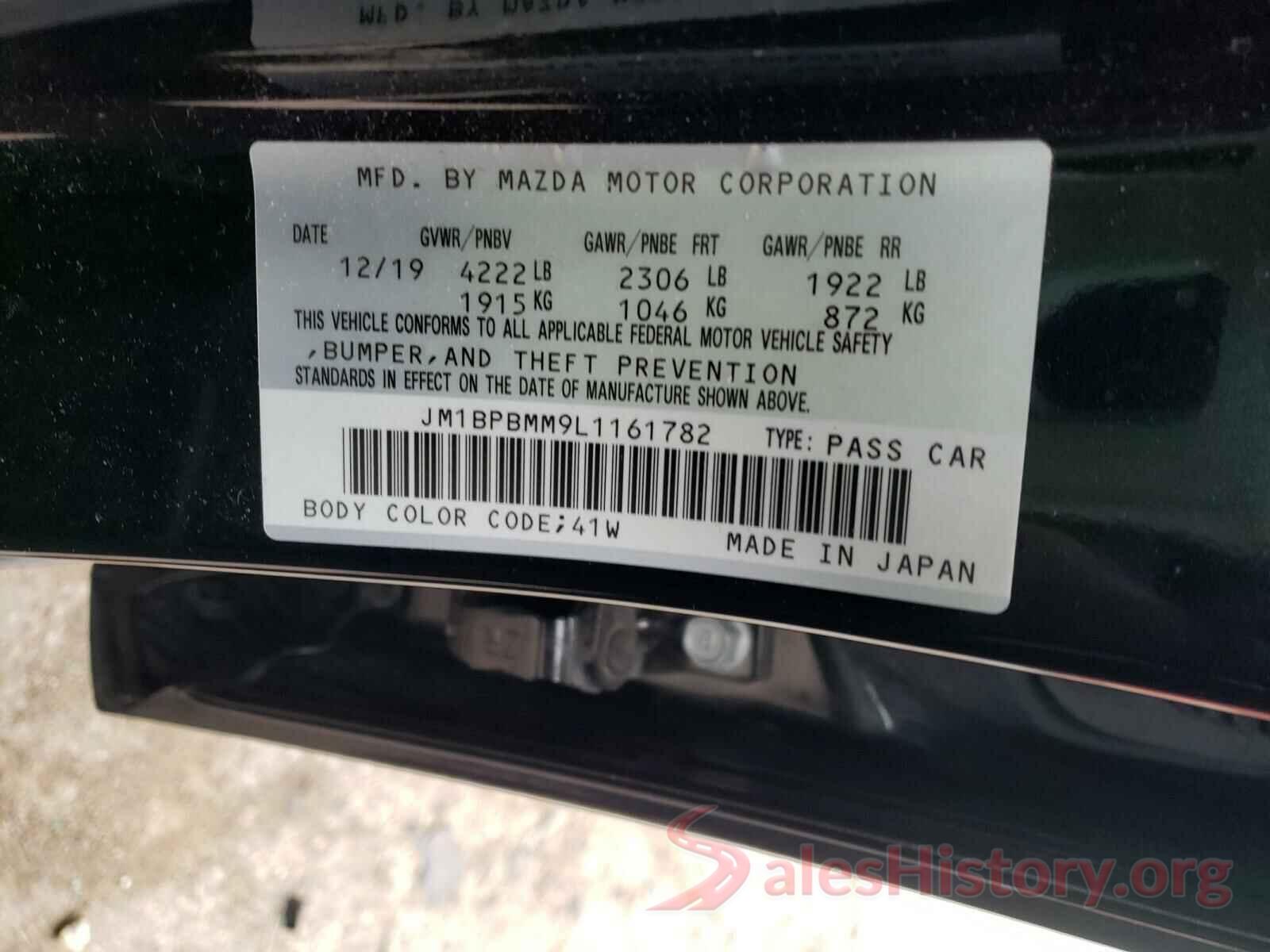 JM1BPBMM9L1161782 2020 MAZDA 3