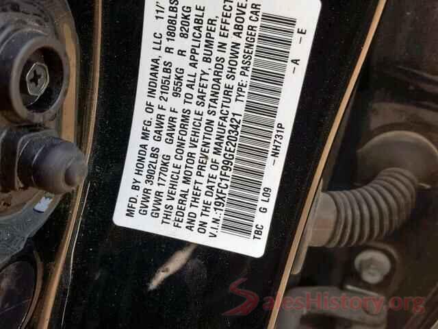 19XFC1F99GE203421 2016 HONDA CIVIC