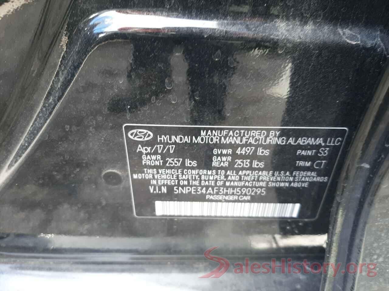 5NPE34AF3HH590295 2017 HYUNDAI SONATA