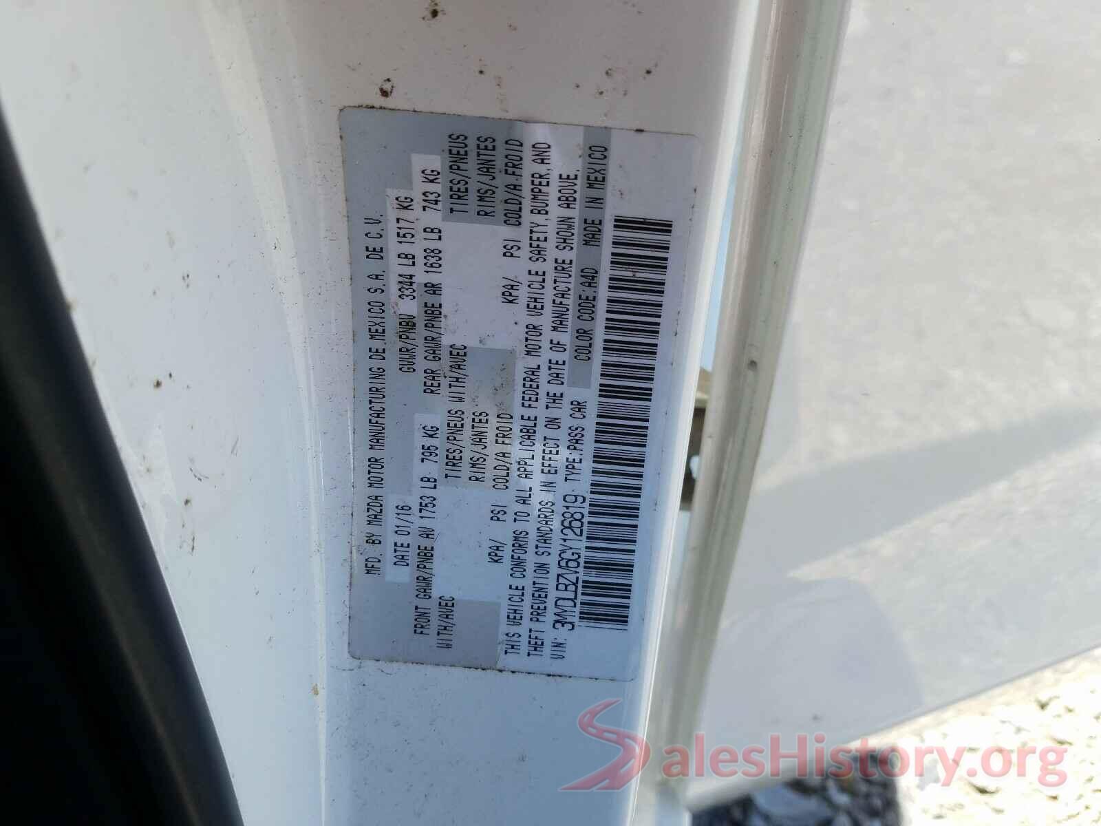 3MYDLBZV6GY126819 2016 TOYOTA SCION