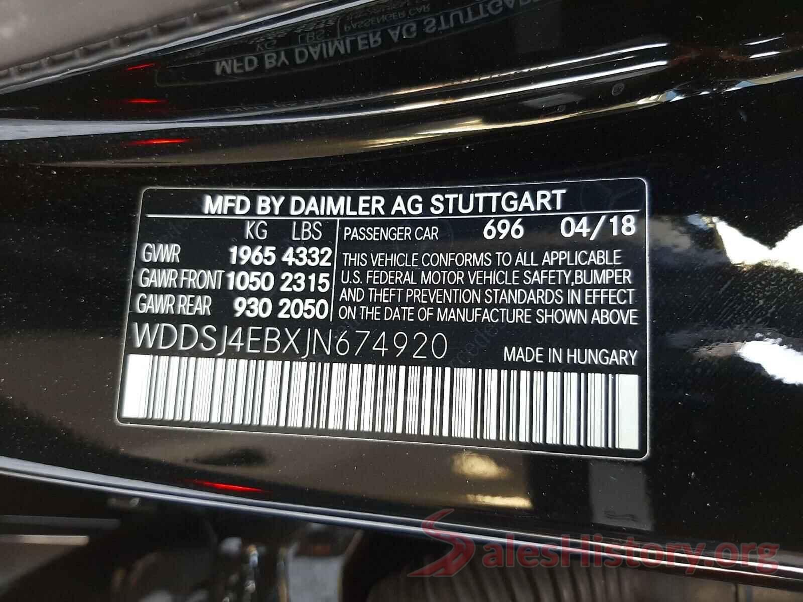 WDDSJ4EBXJN674920 2018 MERCEDES-BENZ C CLASS