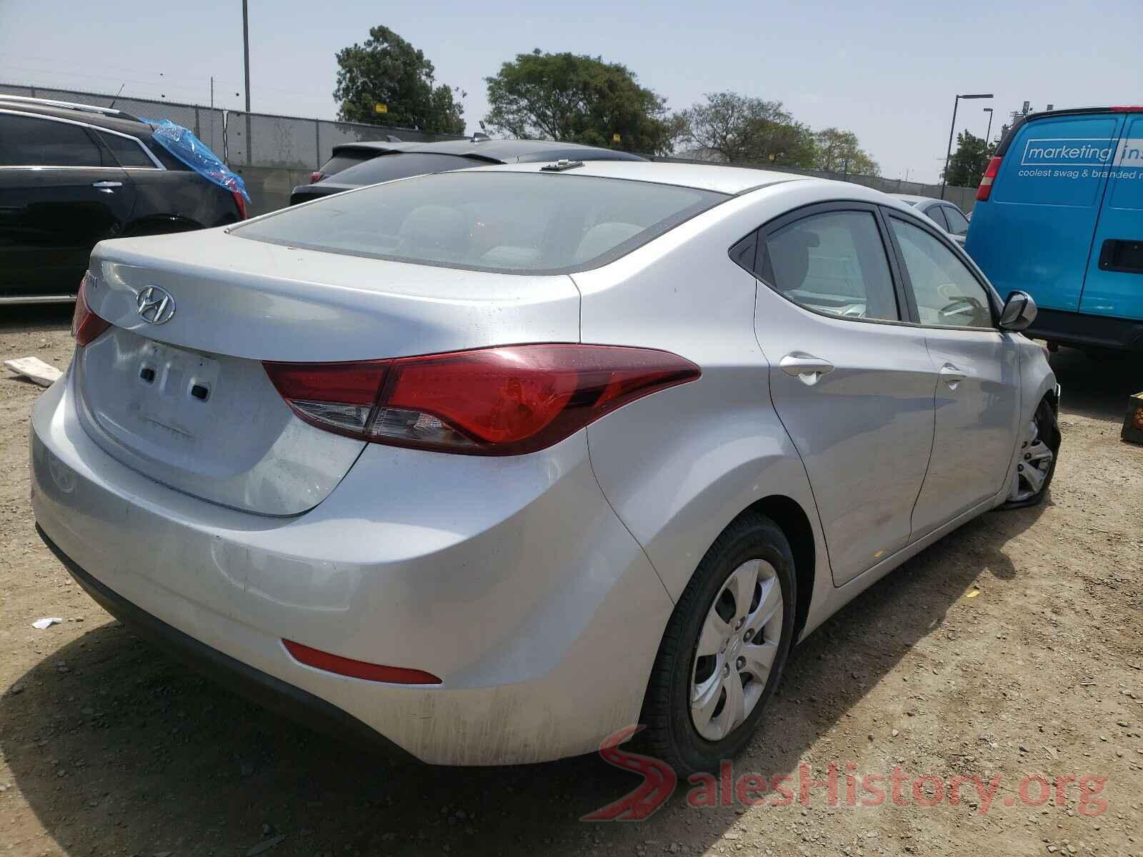 5NPDH4AE9GH765457 2016 HYUNDAI ELANTRA