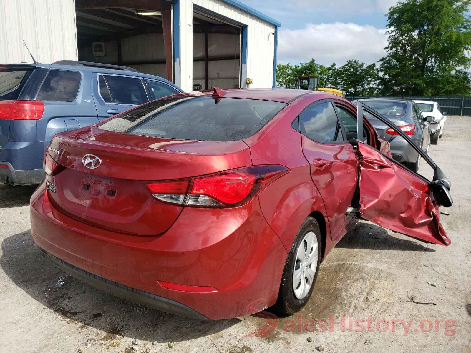 5NPDH4AE8GH769550 2016 HYUNDAI ELANTRA