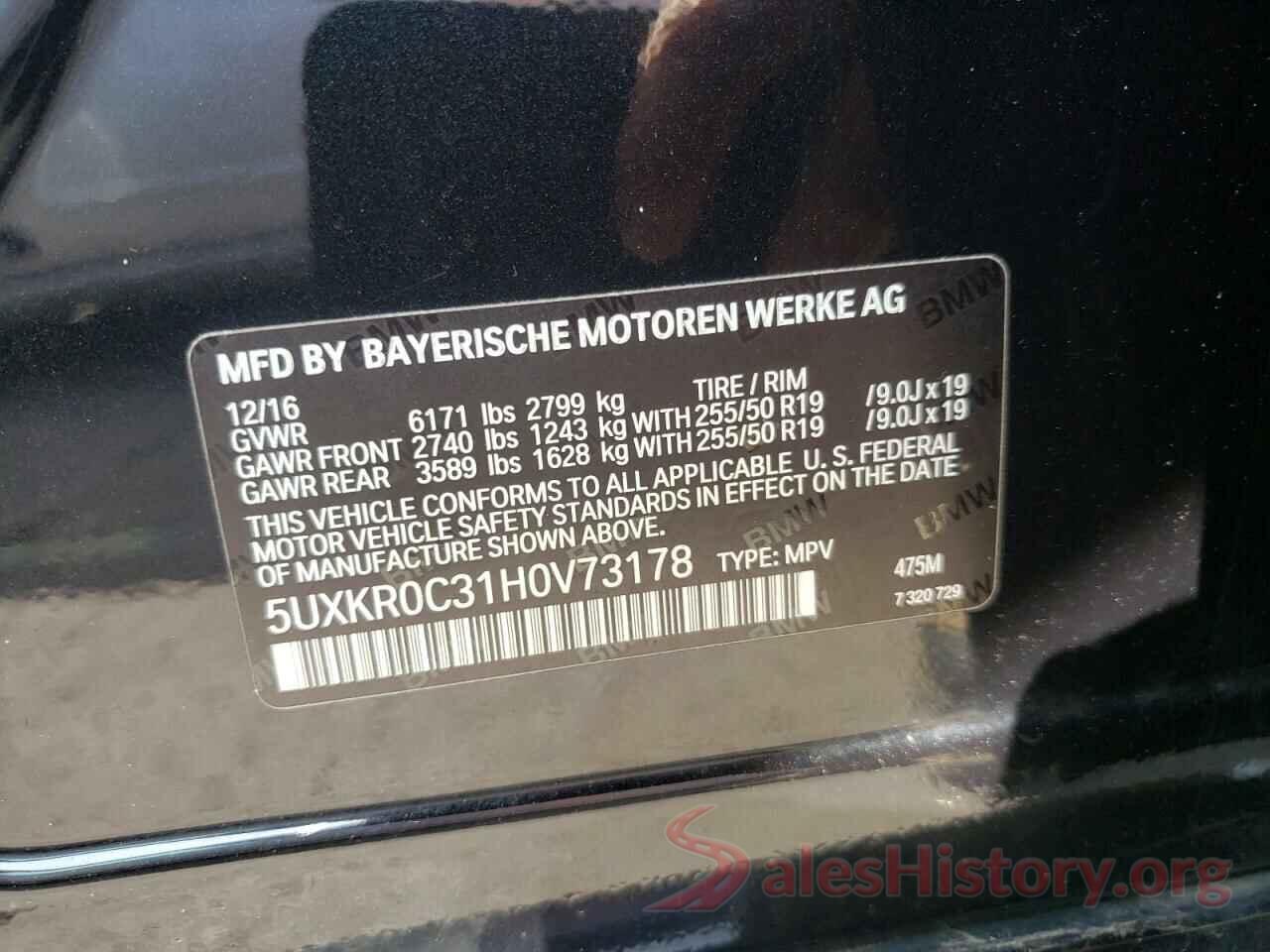 5UXKR0C31H0V73178 2017 BMW X5