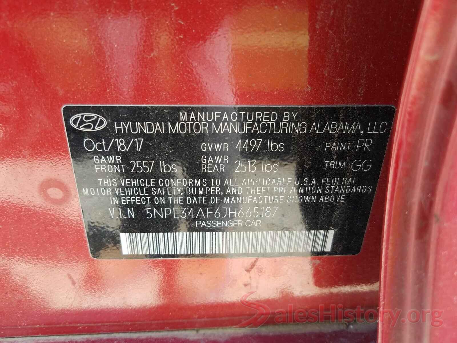 5NPE34AF6JH665187 2018 HYUNDAI SONATA