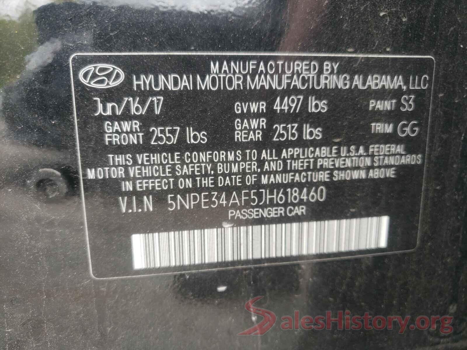 5NPE34AF5JH618460 2018 HYUNDAI SONATA