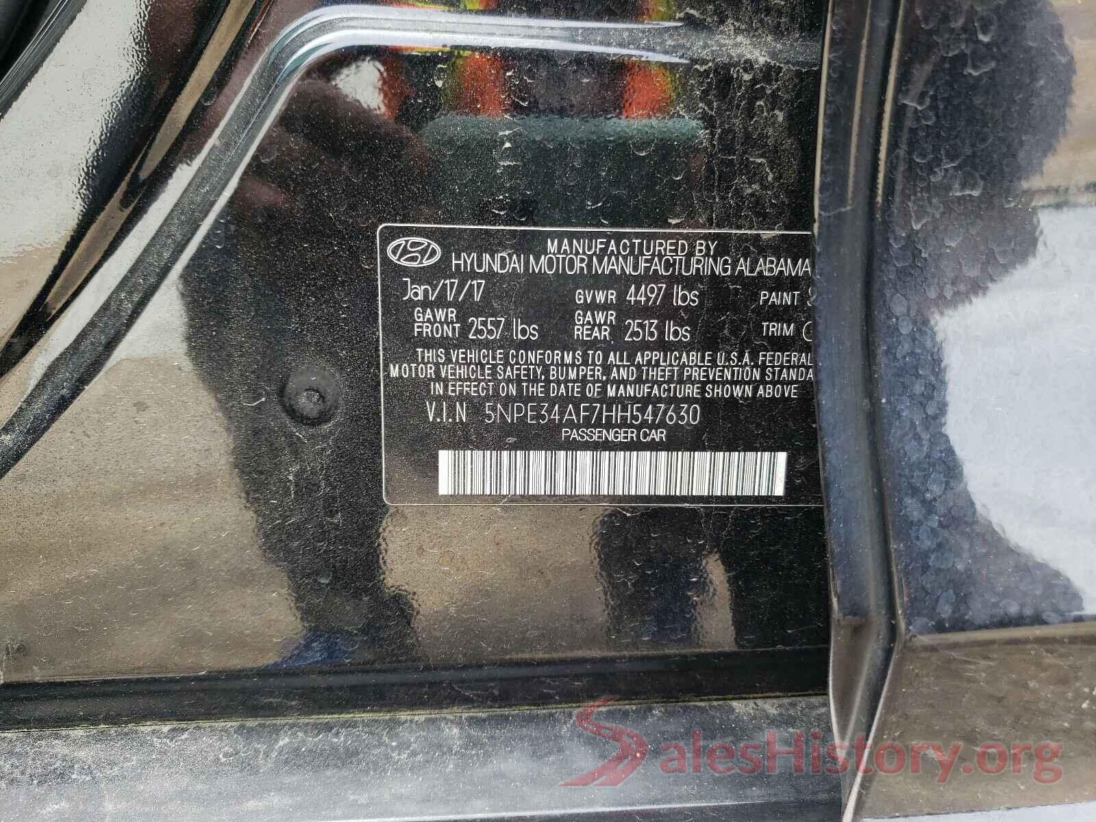 5NPE34AF7HH547630 2017 HYUNDAI SONATA