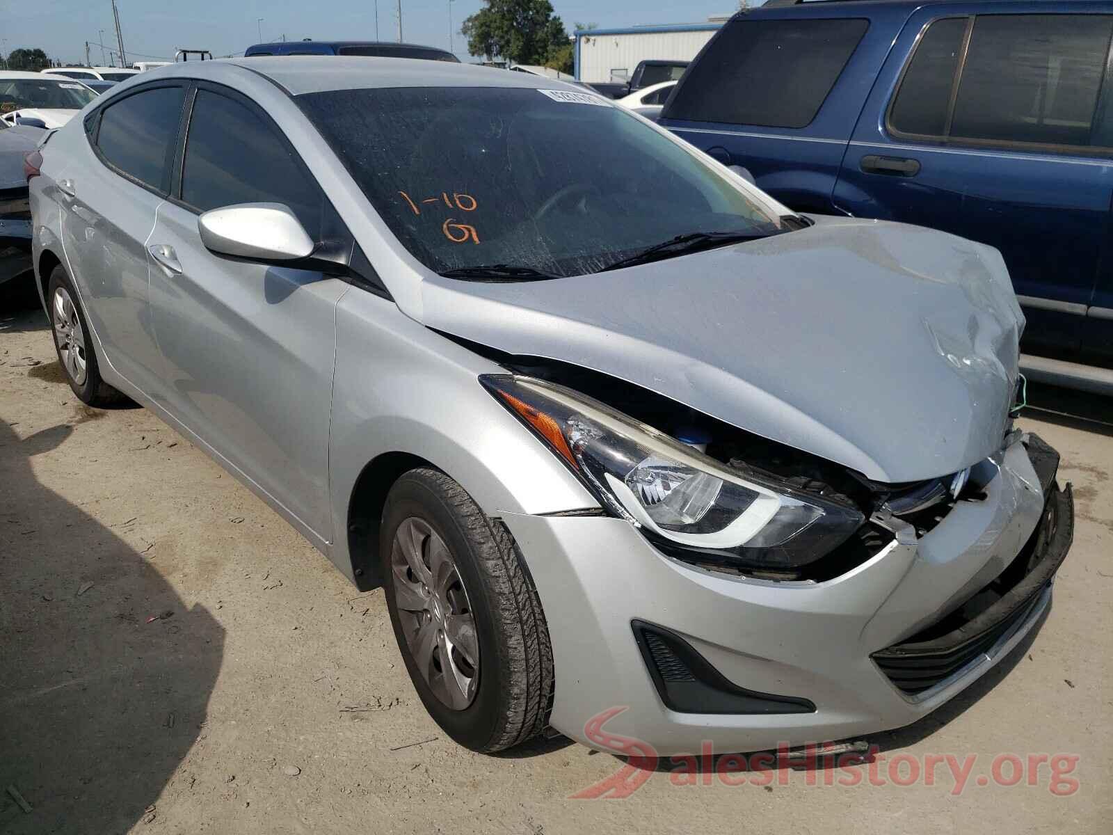 5NPDH4AE4GH744077 2016 HYUNDAI ELANTRA