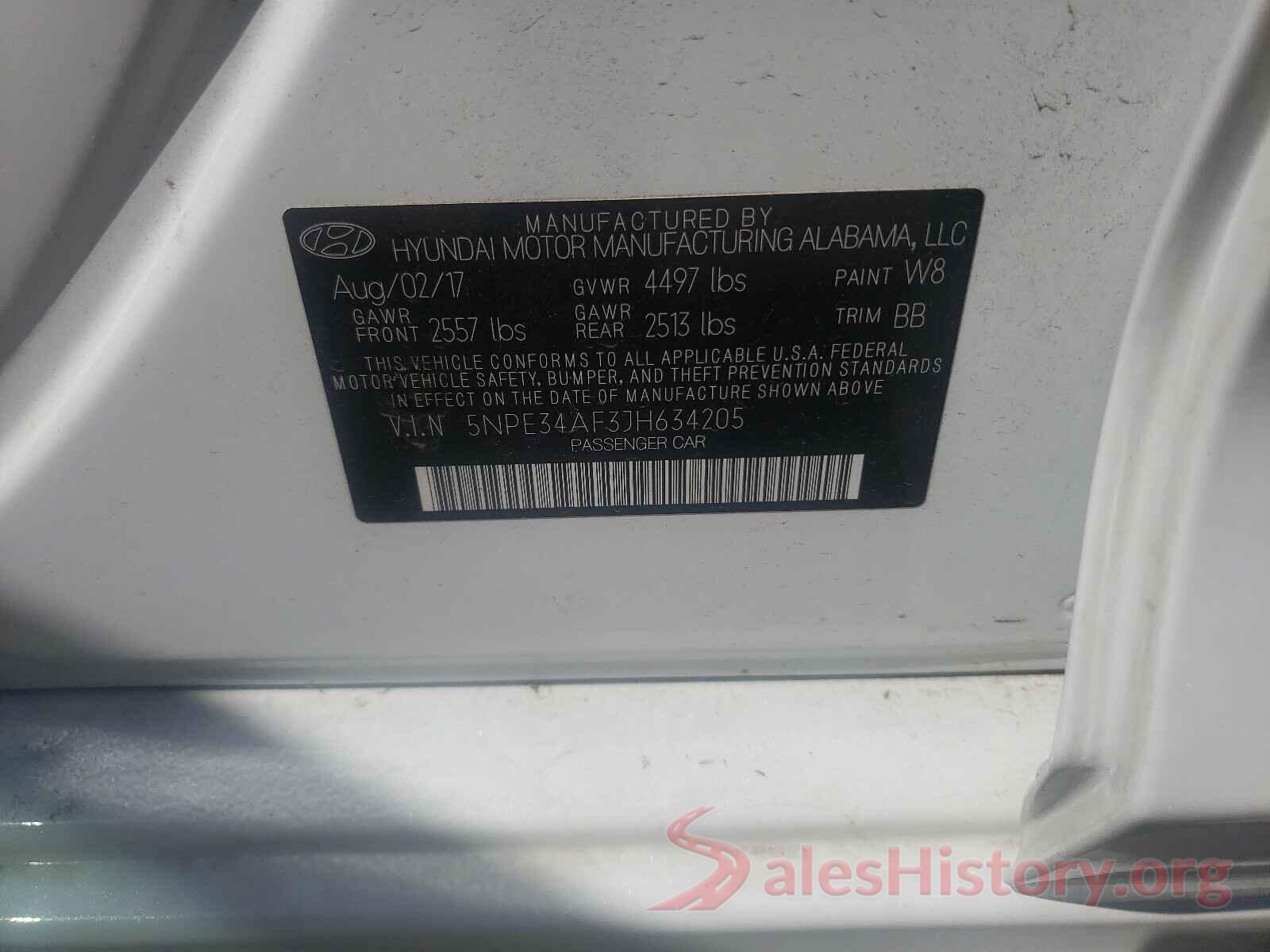 5NPE34AF3JH634205 2018 HYUNDAI SONATA