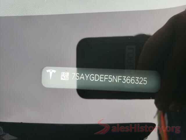 7SAYGDEF5NF366325 2022 TESLA MODEL Y