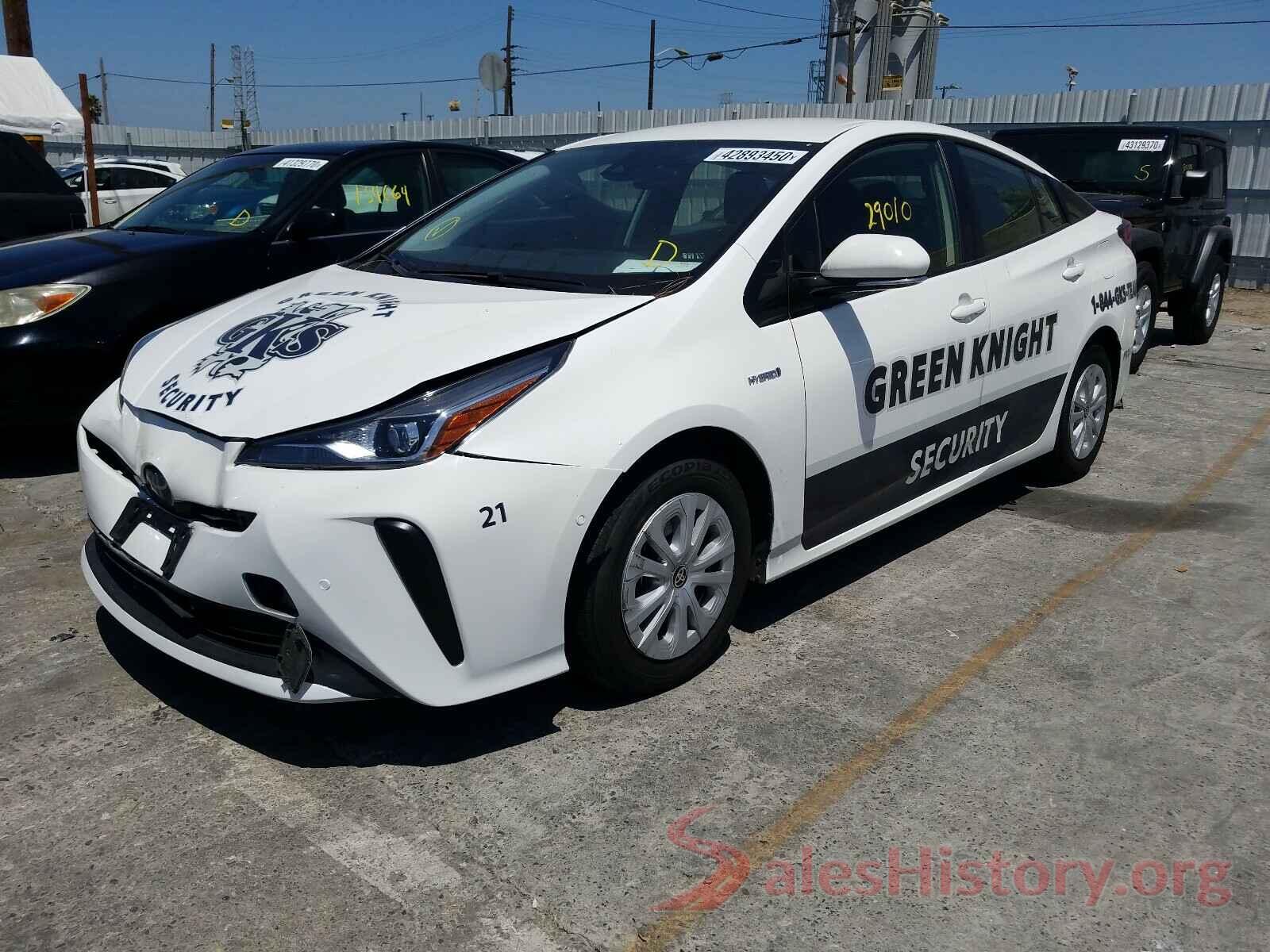 JTDKARFU4K3074463 2019 TOYOTA PRIUS