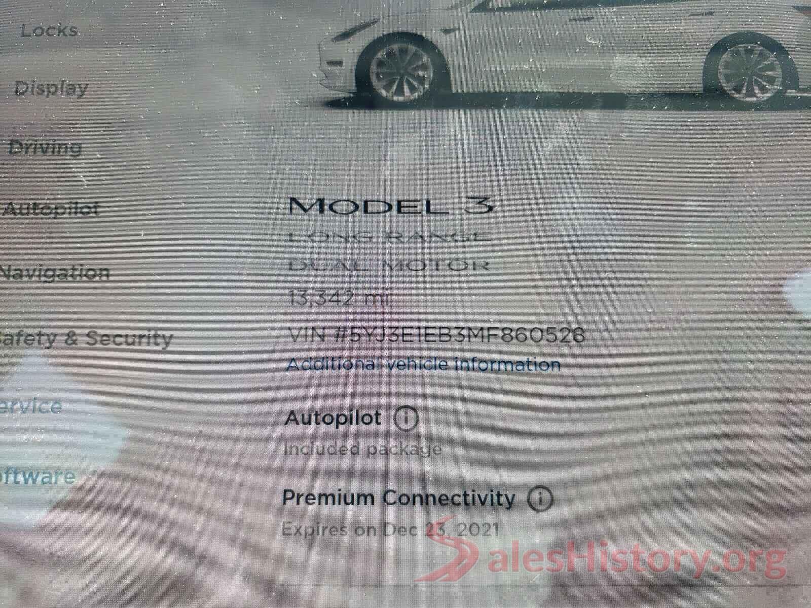 5YJ3E1EB3MF860528 2021 TESLA MODEL 3