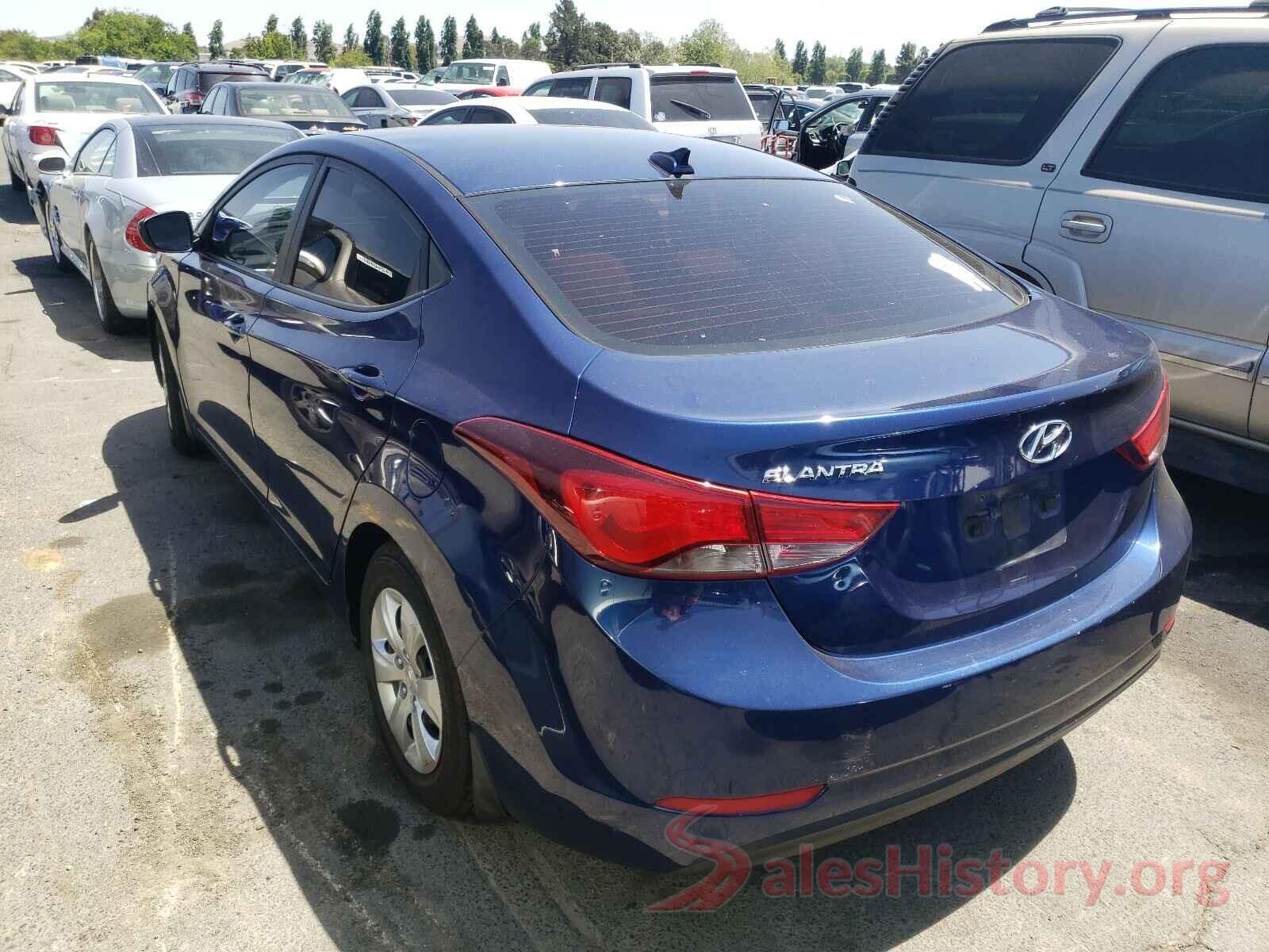 5NPDH4AE4GH735010 2016 HYUNDAI ELANTRA