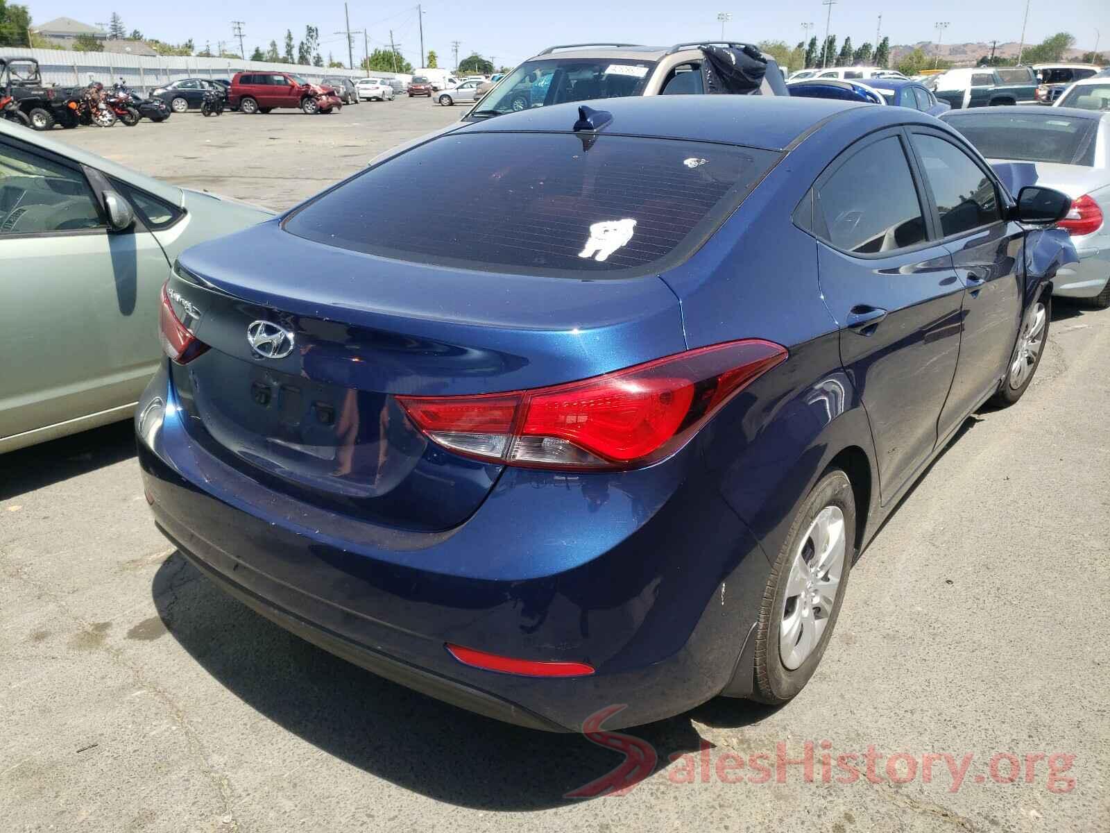 5NPDH4AE4GH735010 2016 HYUNDAI ELANTRA