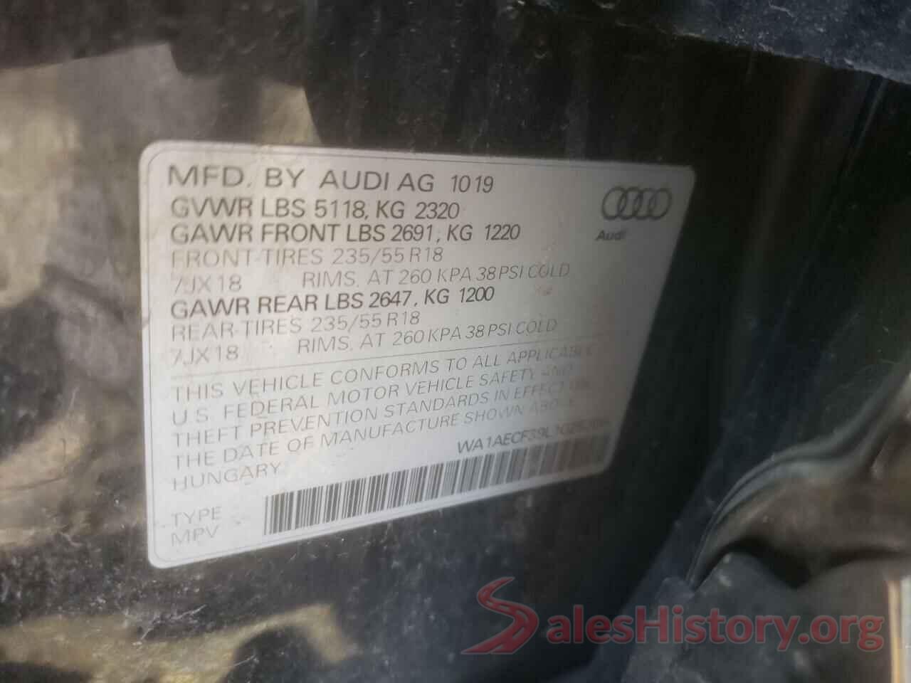 WA1AECF39L1025206 2020 AUDI Q3