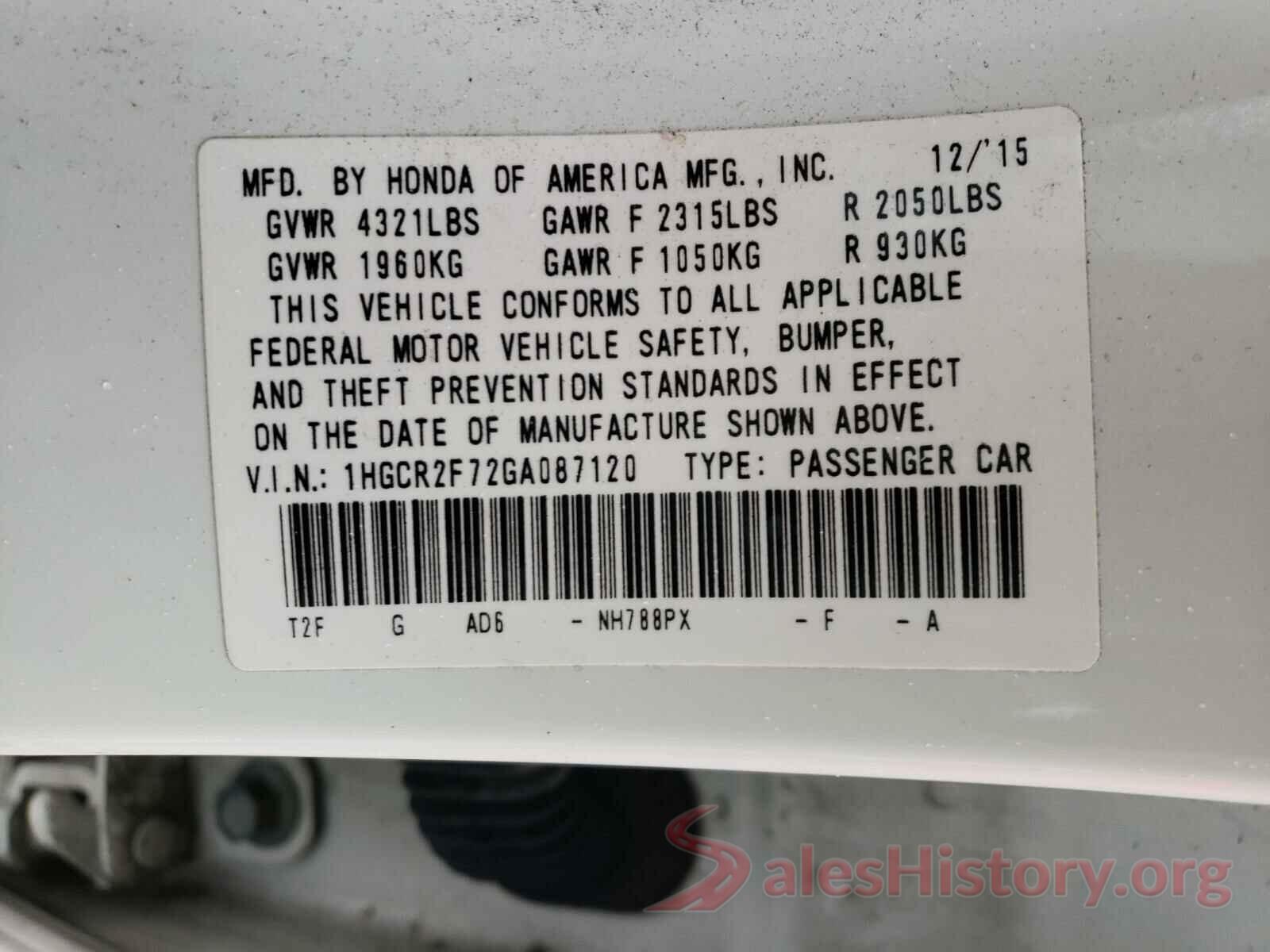 1HGCR2F72GA087120 2016 HONDA ACCORD