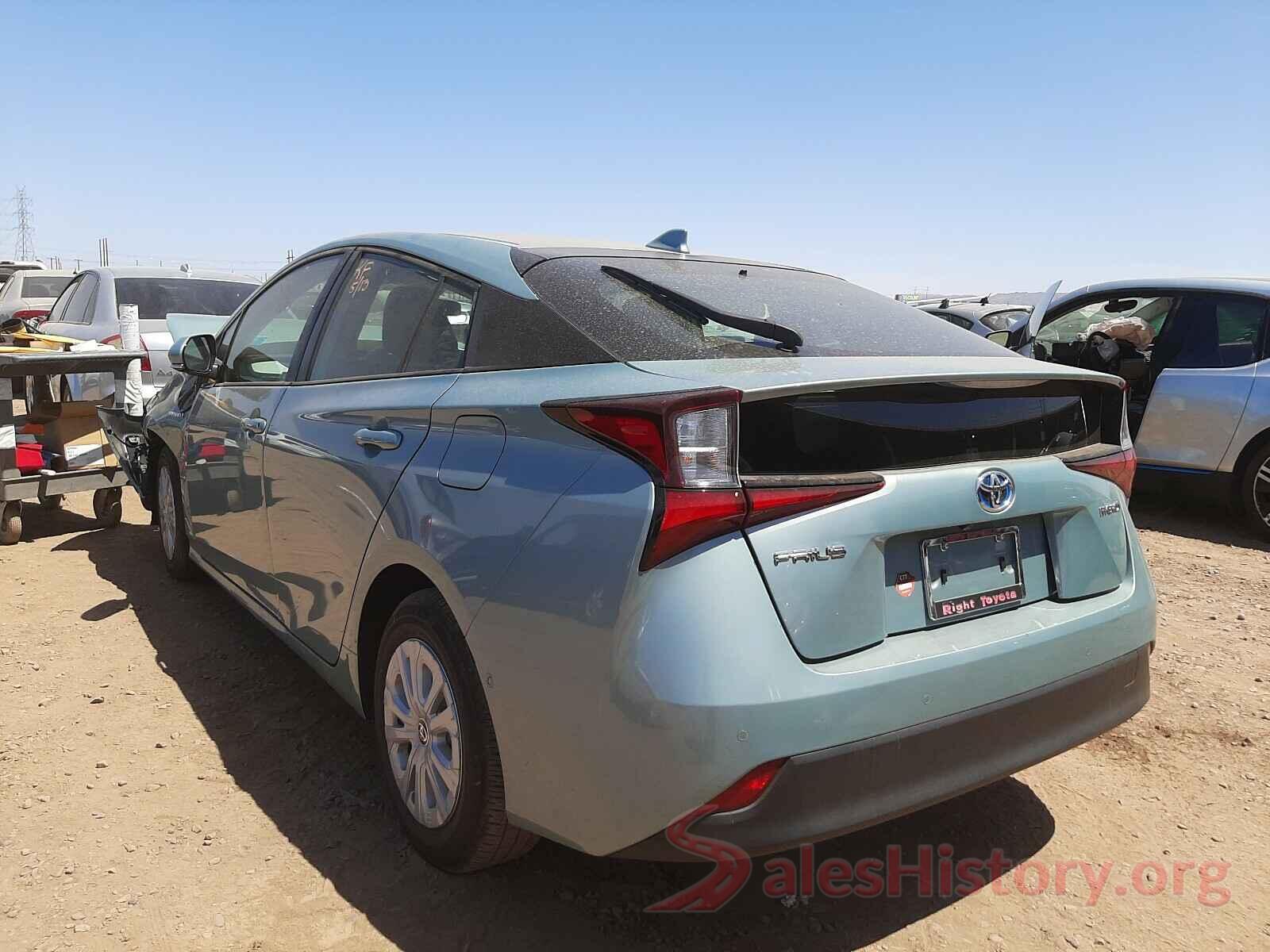 JTDKARFU5K3075329 2019 TOYOTA PRIUS