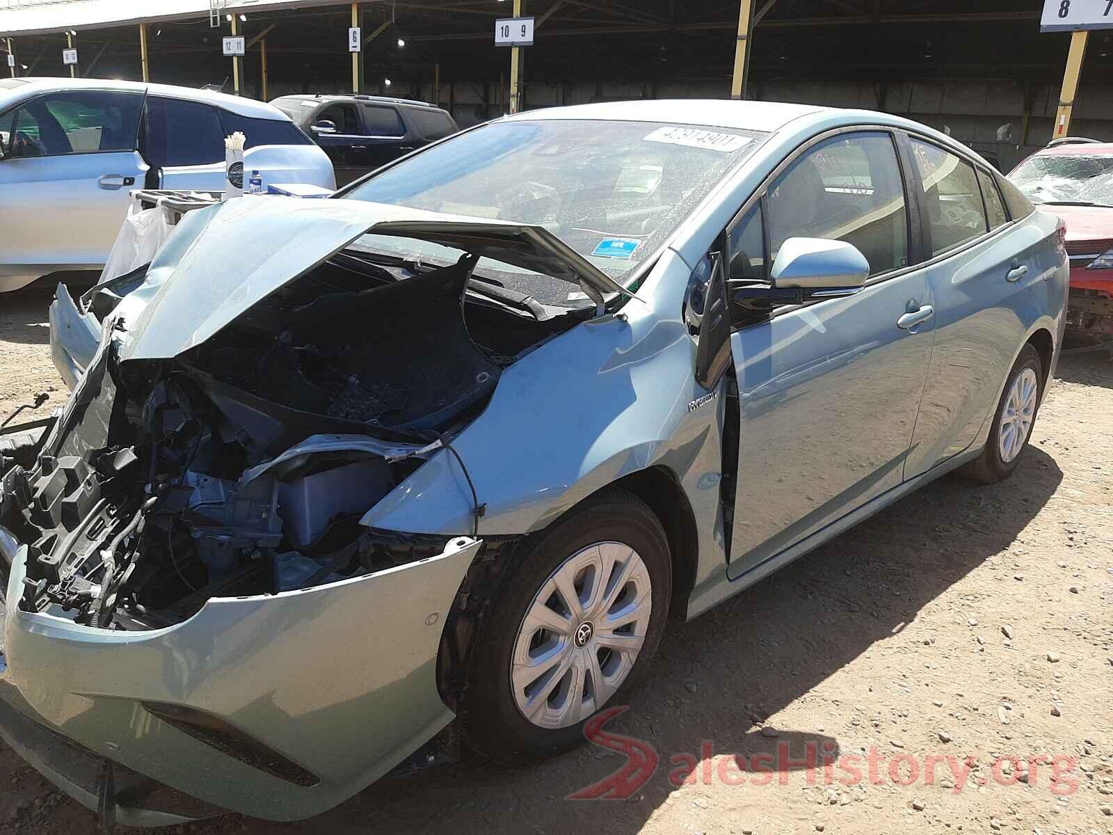 JTDKARFU5K3075329 2019 TOYOTA PRIUS