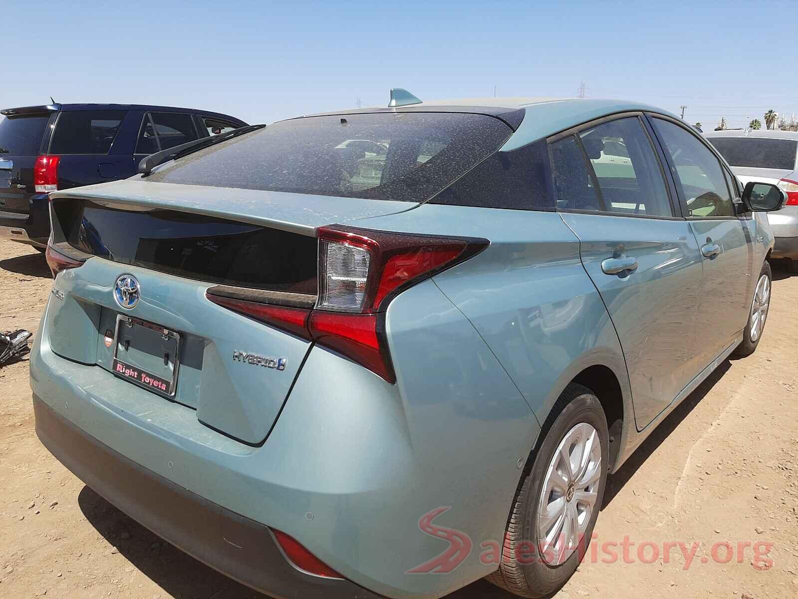 JTDKARFU5K3075329 2019 TOYOTA PRIUS