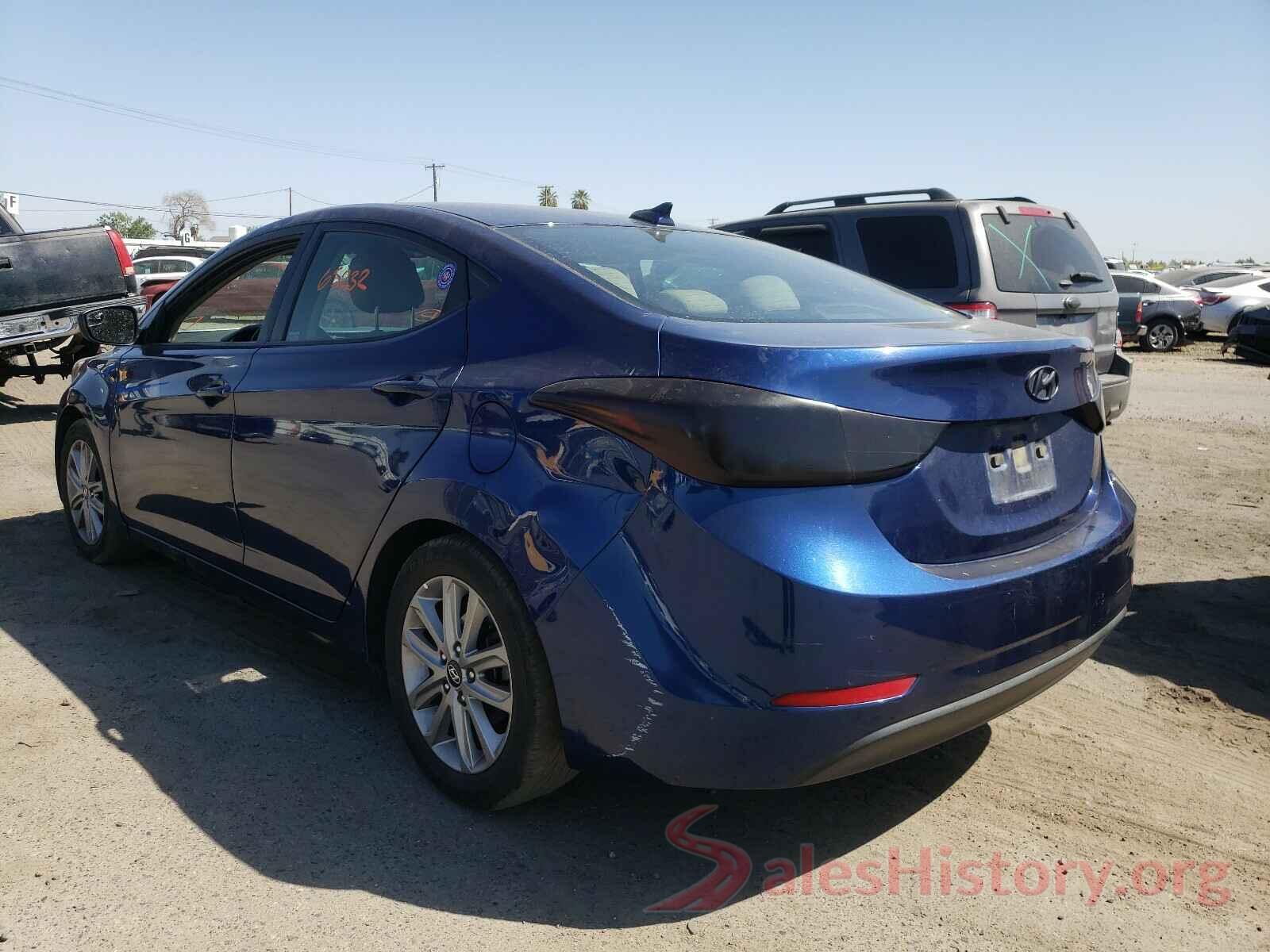 5NPDH4AE8GH706965 2016 HYUNDAI ELANTRA