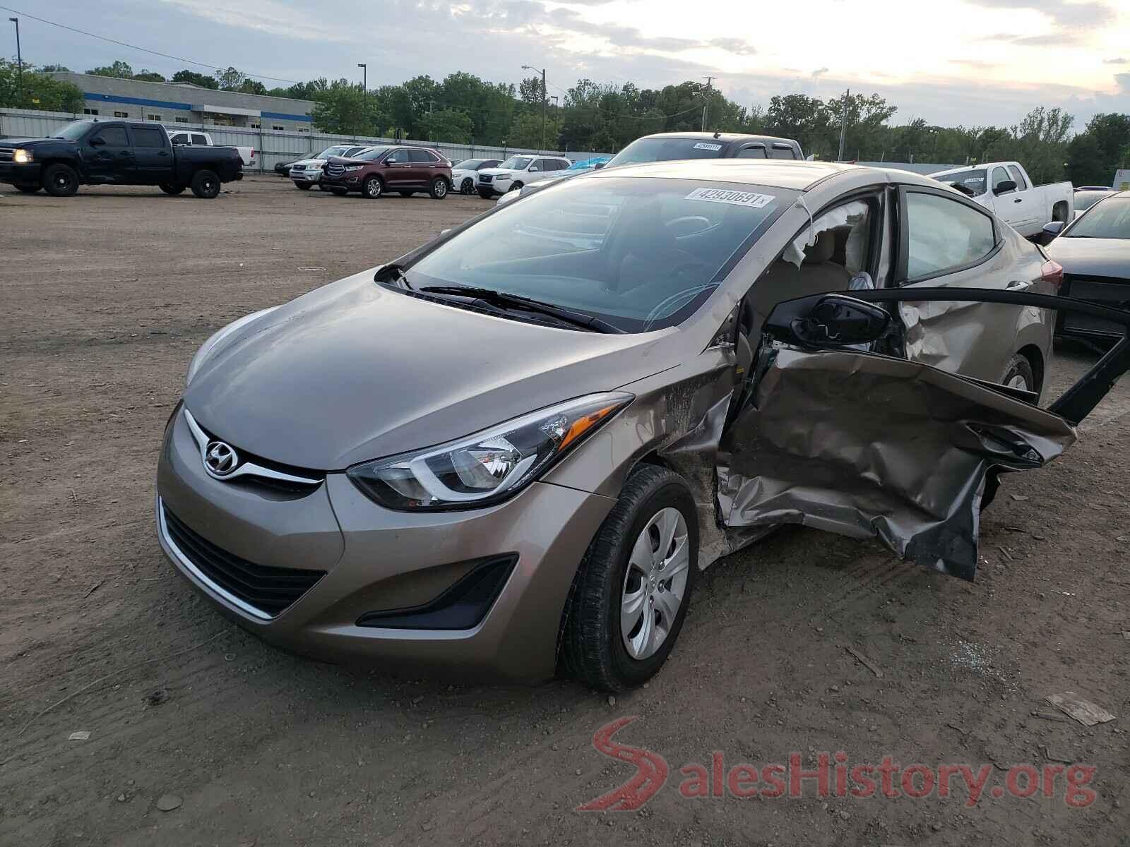 5NPDH4AE3GH691307 2016 HYUNDAI ELANTRA