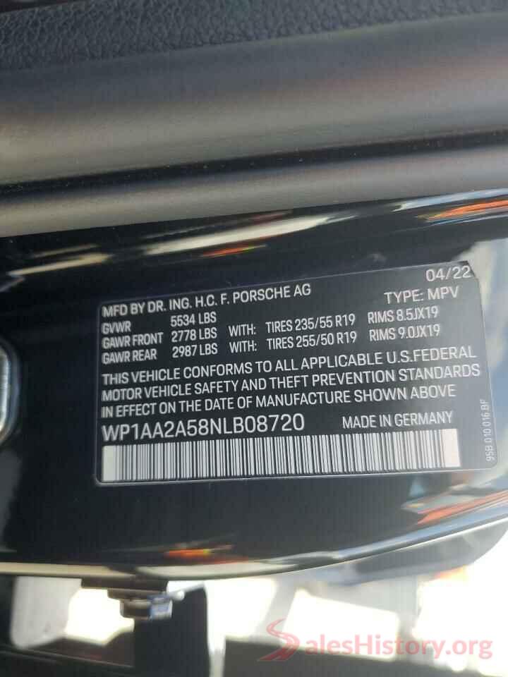 WP1AA2A58NLB08720 2022 PORSCHE MACAN