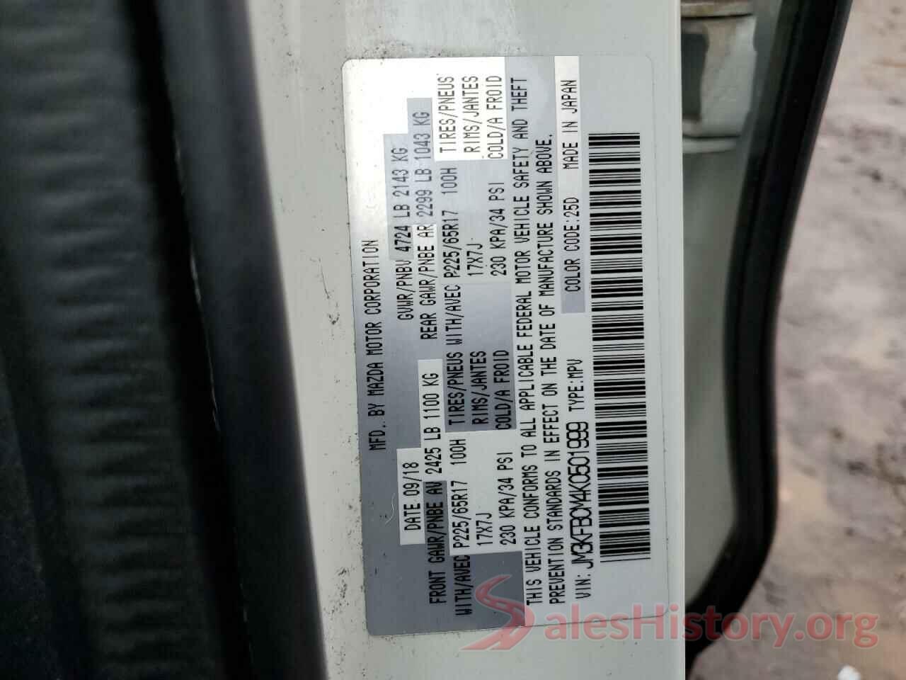 JM3KFBCM4K0501999 2019 MAZDA CX-5