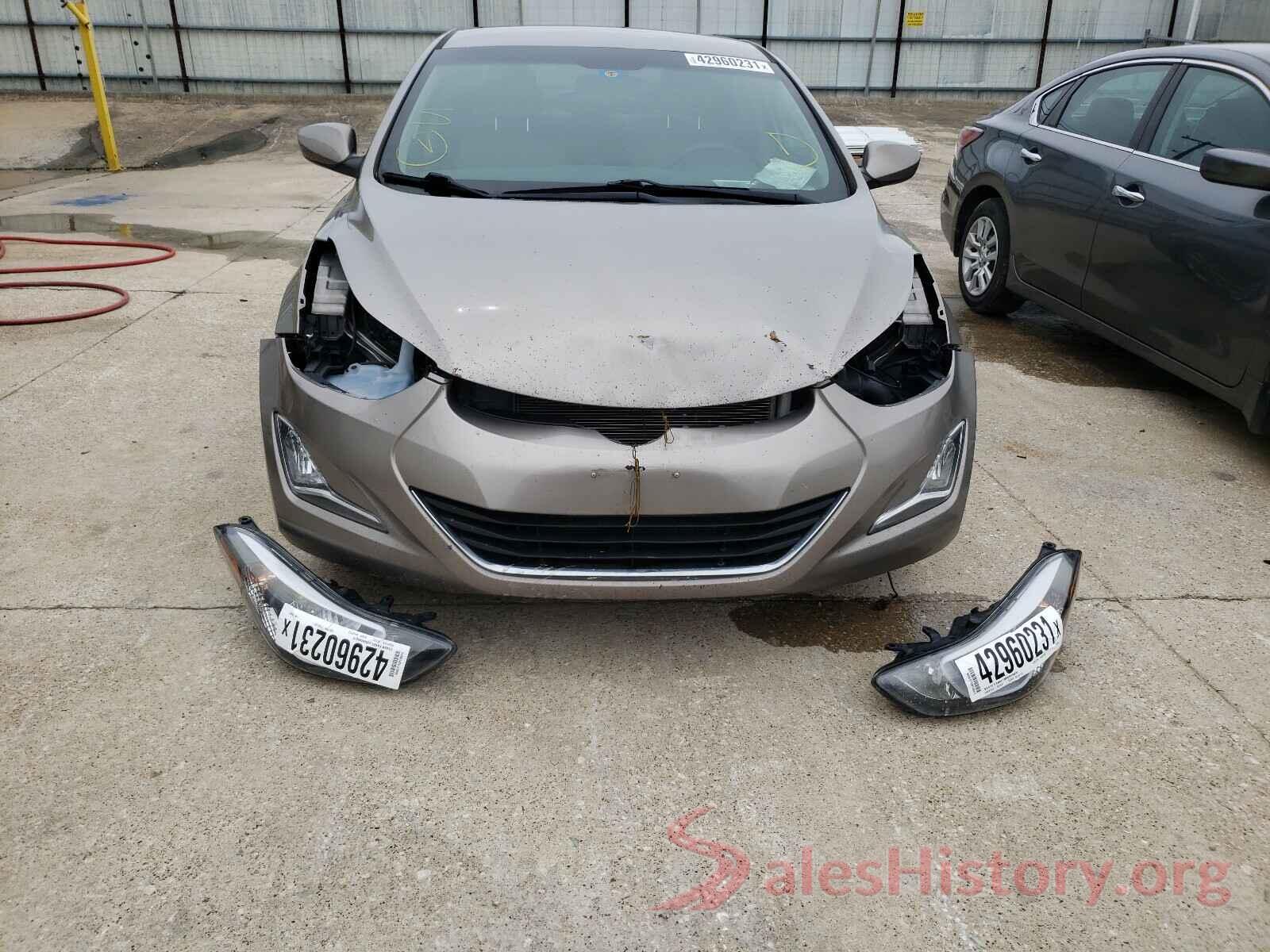 5NPDH4AE8GH760007 2016 HYUNDAI ELANTRA