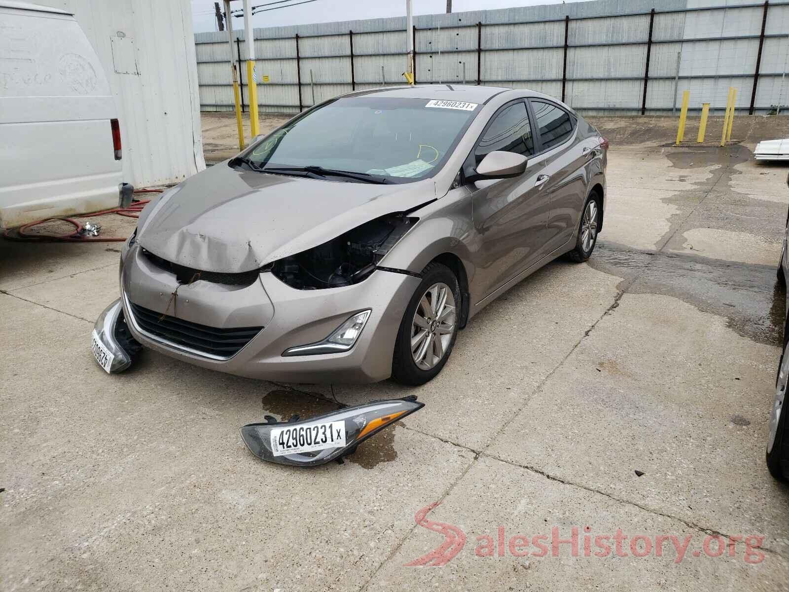 5NPDH4AE8GH760007 2016 HYUNDAI ELANTRA